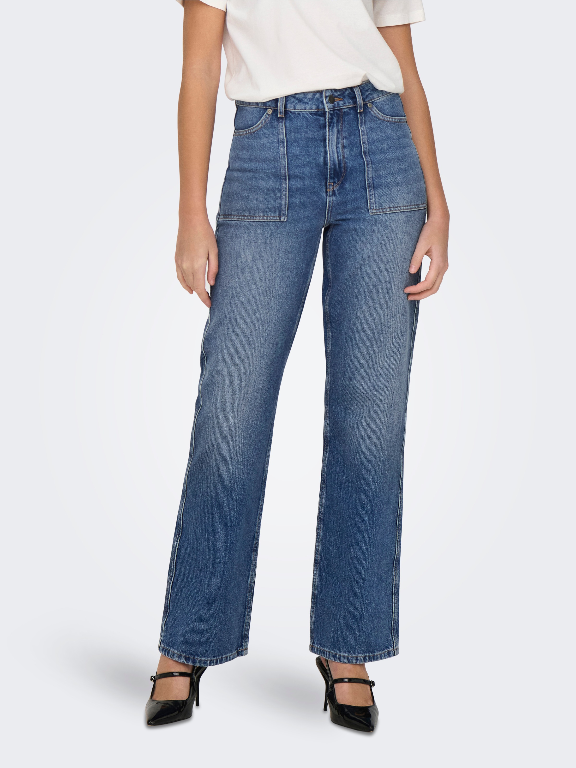 JDY High-waist-Jeans "JDYMAYA HIGH WAIST WIDE JEANS DNM NOOS" günstig online kaufen