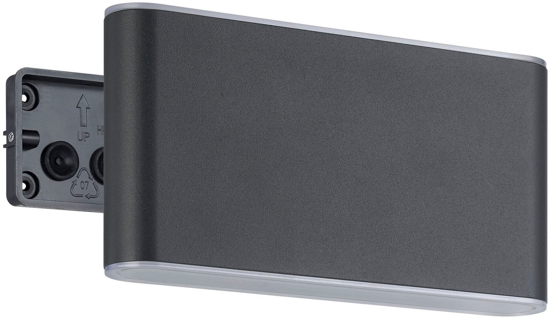 EGLO Wandleuchte »Grutti Wandlampe, Außenlampe, Wand Außenbeleuchtung, Aluminium, IP65« LED-Modul 1 Stk. Kaltweiß | Neutralweiß | Warmweiß