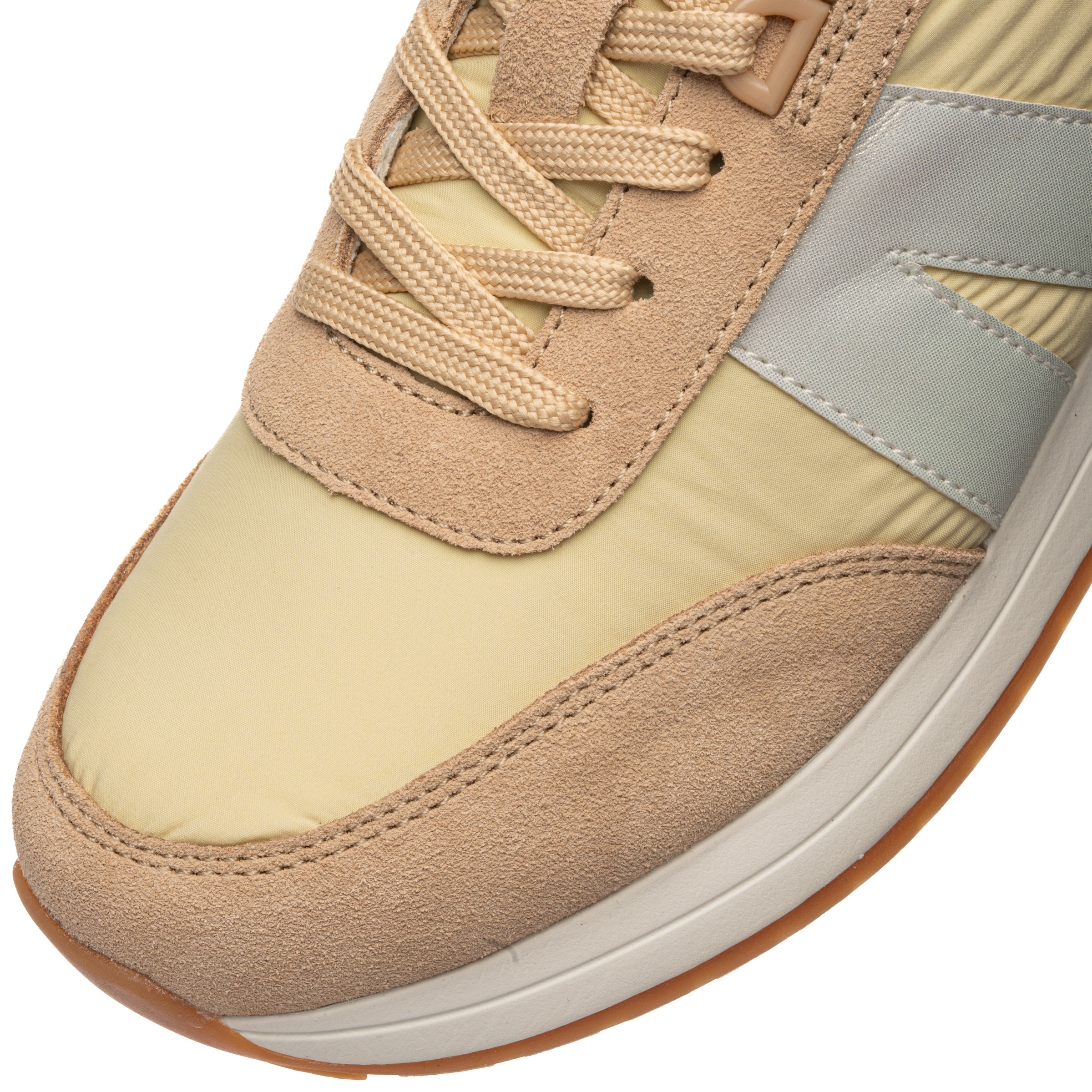 Sneaker ARA "Ara Sneaker Lederimitat/Textil", Damen, Gr. 38, beige, gelb, Lederimitat, Textil, Schuhe Sneaker 2