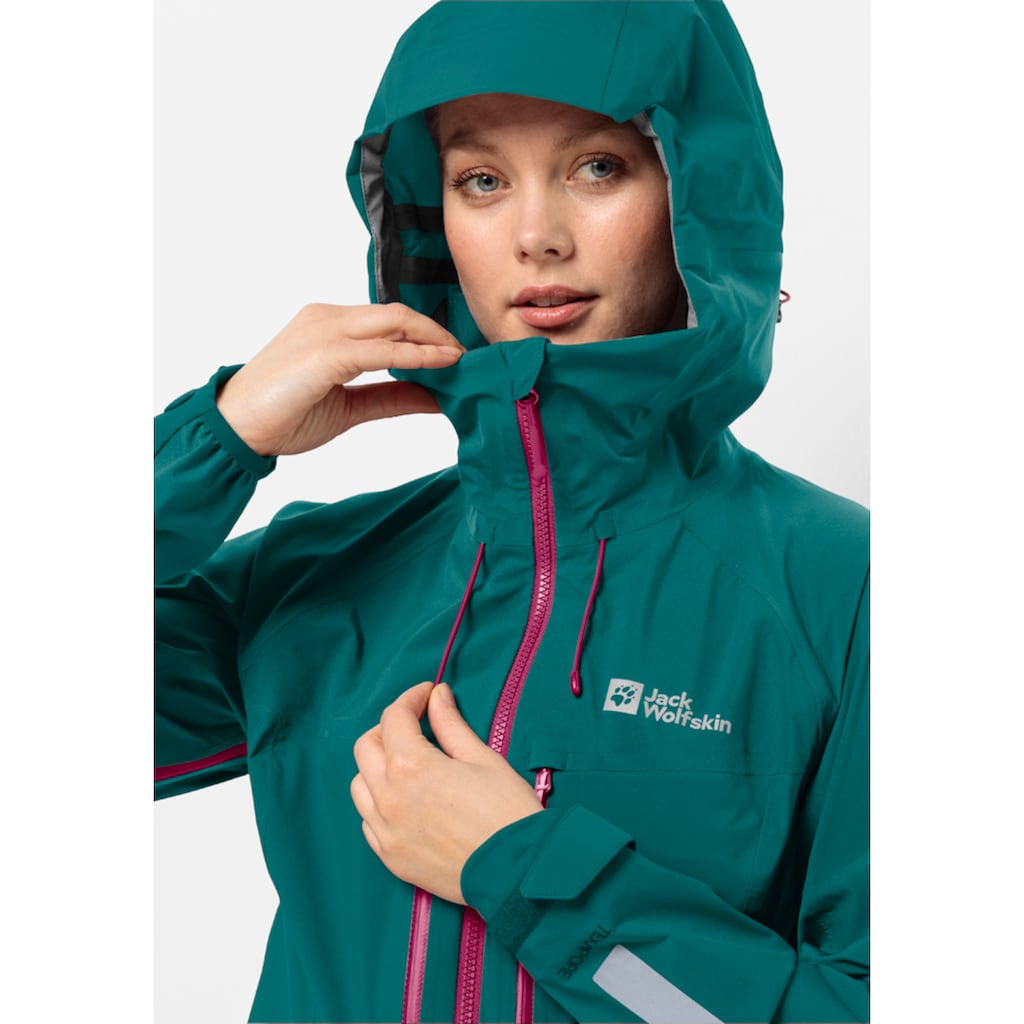 Jack Wolfskin Fahrradjacke »MOROBBIA 3L JKT W«, mit Kapuze