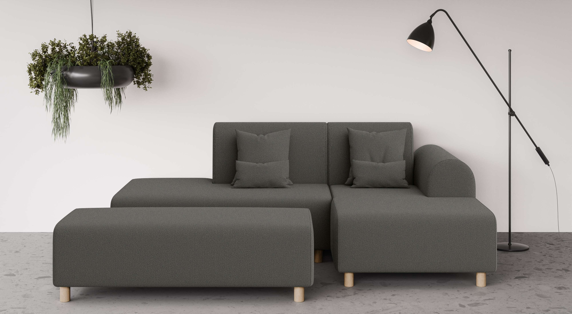INOSIGN Ecksofa "Suyala", L-Form mit Hocker günstig online kaufen