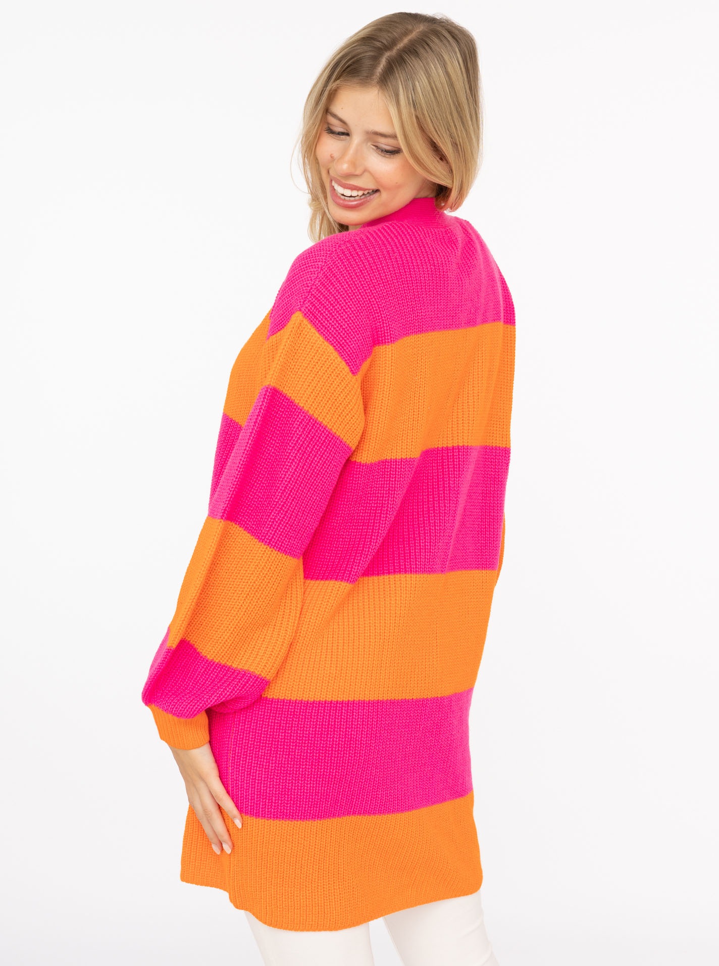 Zwillingsherz Cardigan ""Katja"", One Size, Wollanteil, Langarm, Blockstrei günstig online kaufen