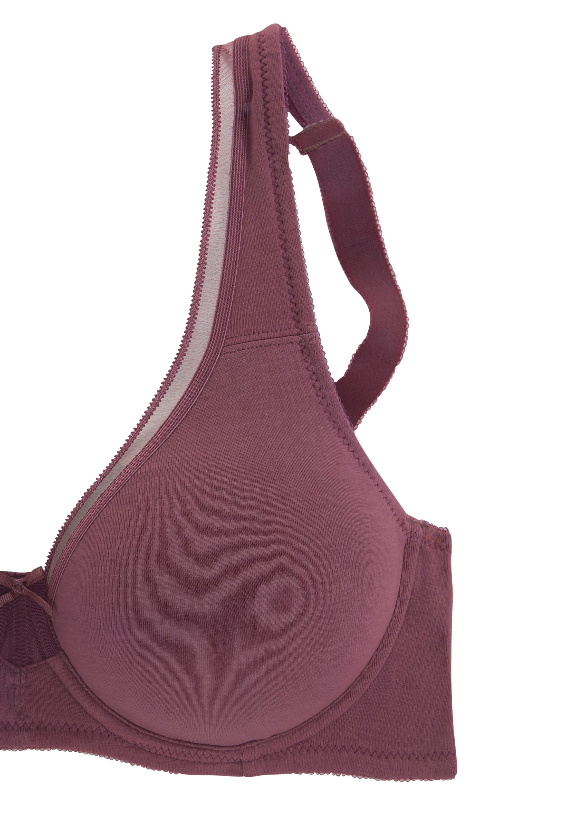 petite fleur Minimizer-BH, (Packung, 2 Stück), aus Baumwolle mit nahtlosen ungefütterten Cups, Basic Dessous