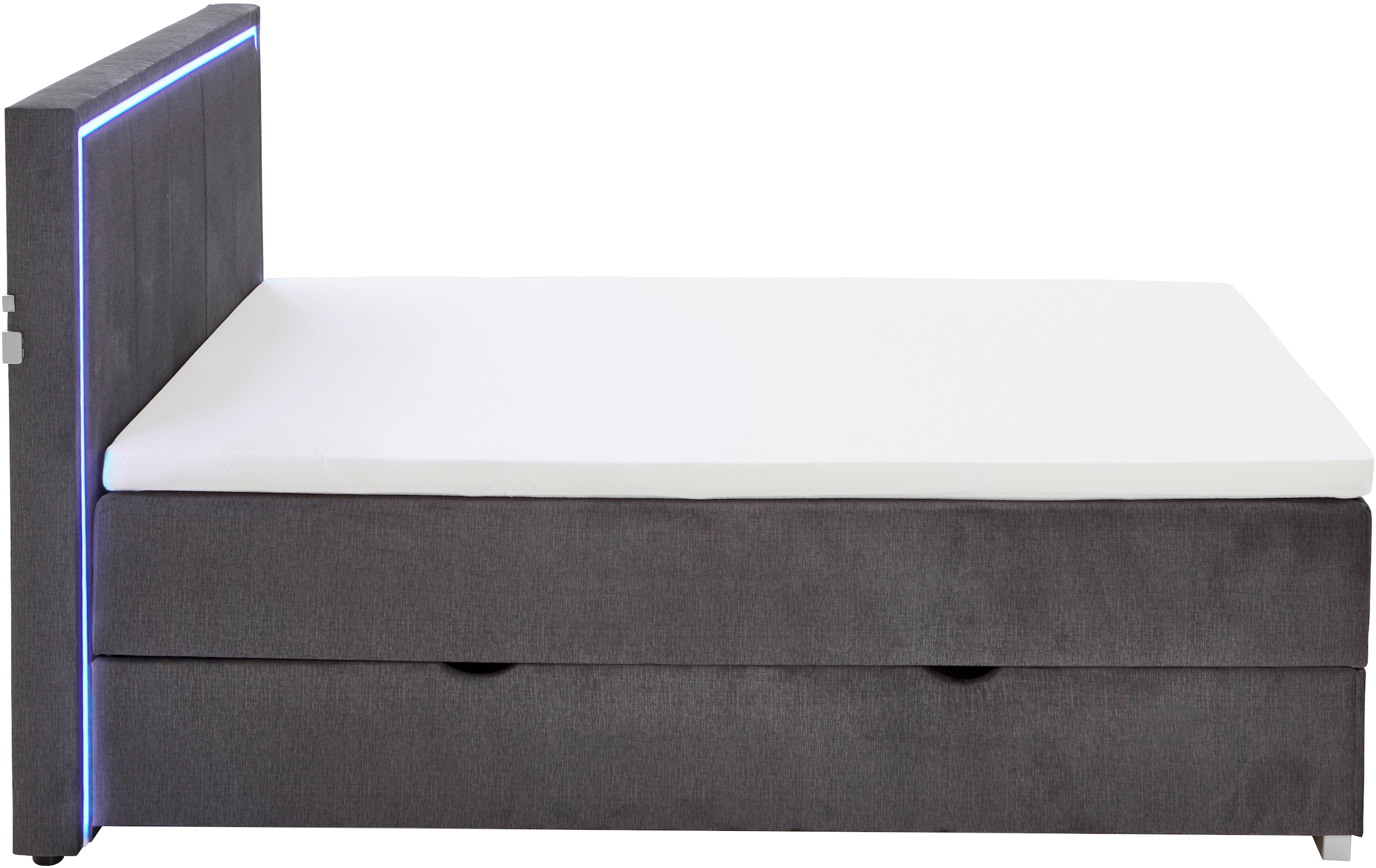 meise.möbel Boxbett »Colorado«, inkl. LED-Beleuchtung im Kopfteil, Bettkasten und Topper