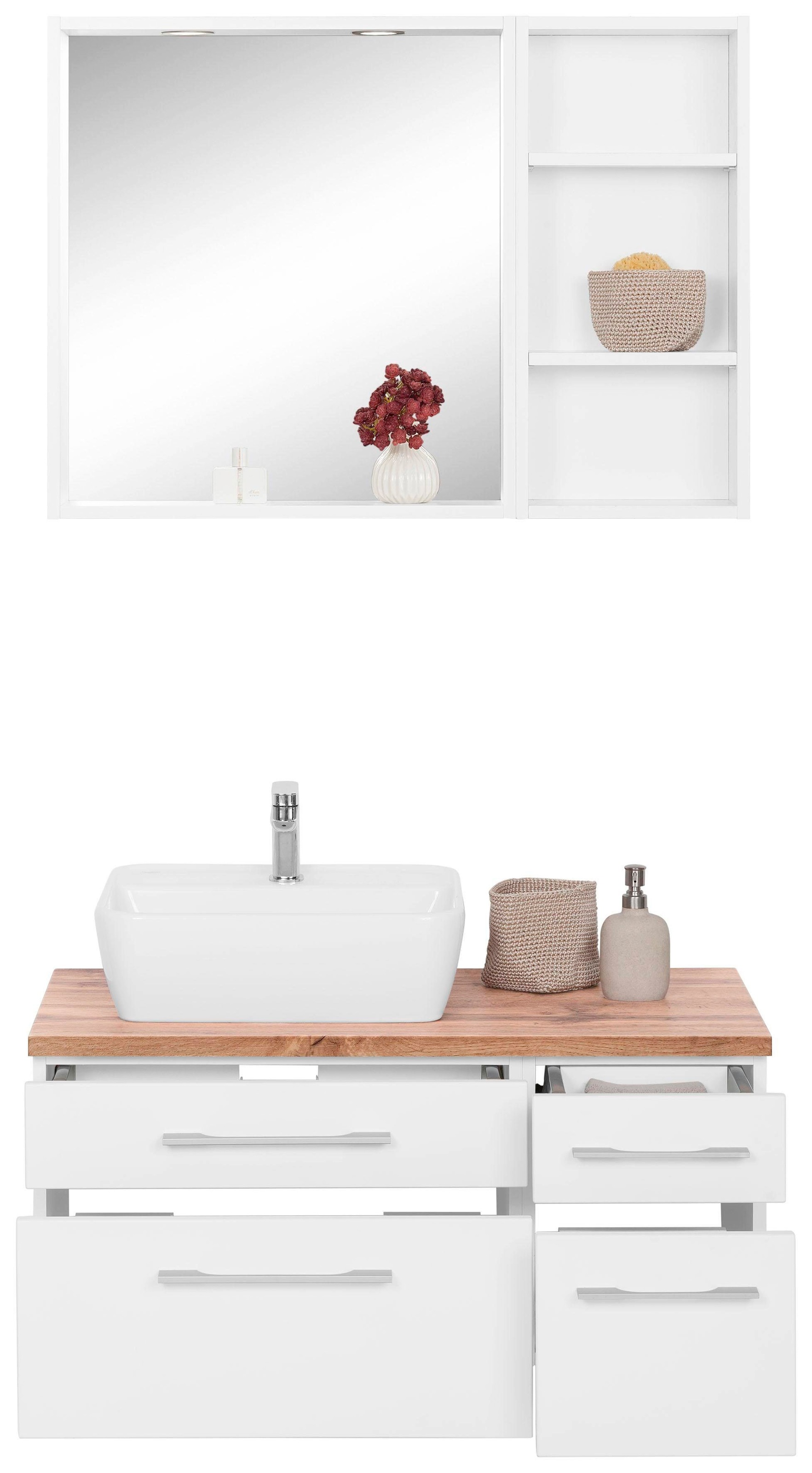 welltime Badmöbel-Set "Davos" 3 Stk. tlg. günstig online kaufen