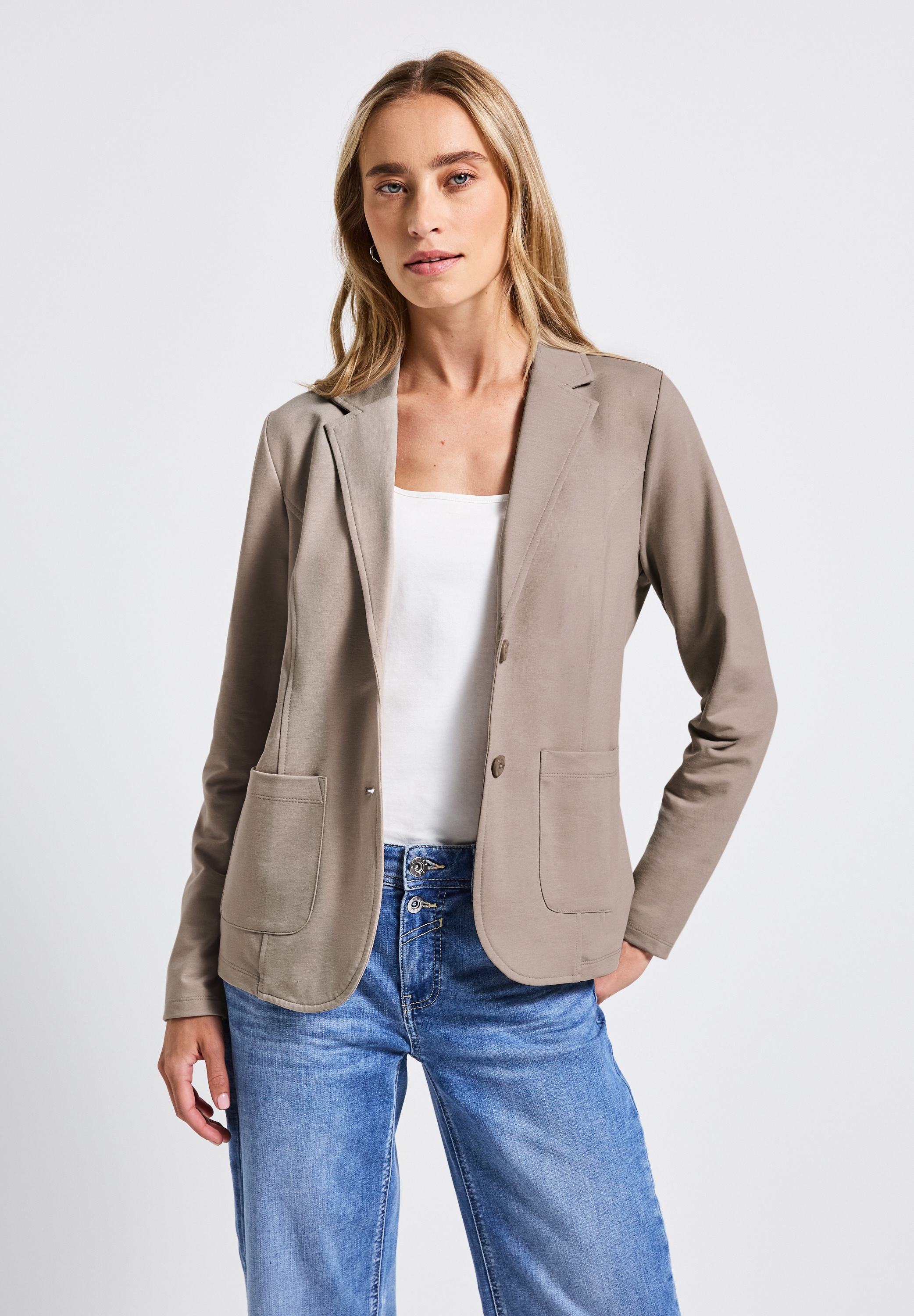 STREET ONE Kurzblazer, aus Baumwolle mit Stretchanteil günstig online kaufen