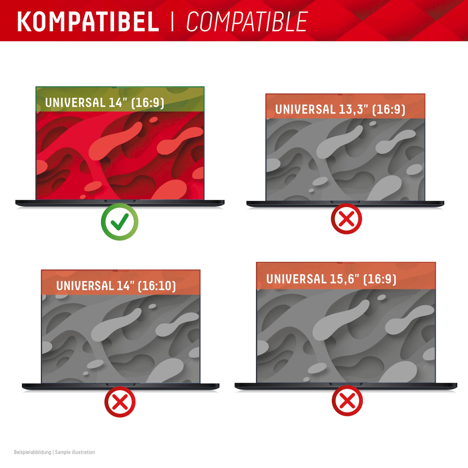 Displex Displayschutzfolie »Privacy Safe«, universal, 16:9, Blickschutzfolie, Schutzfolie, Bildschirmschutz