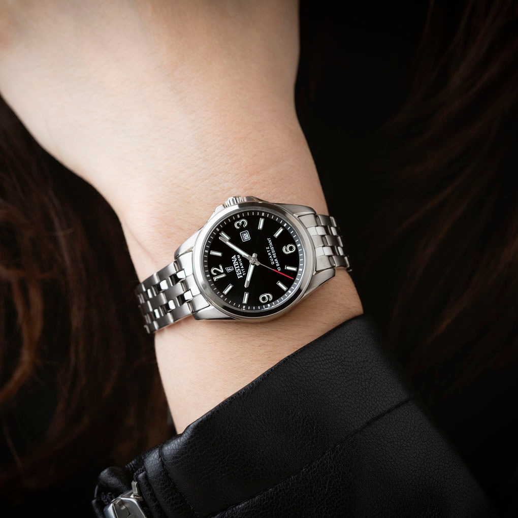 Festina Quarzuhr »Calendario Titanium« Armbanduhr, Damenuhr, analog, Tag