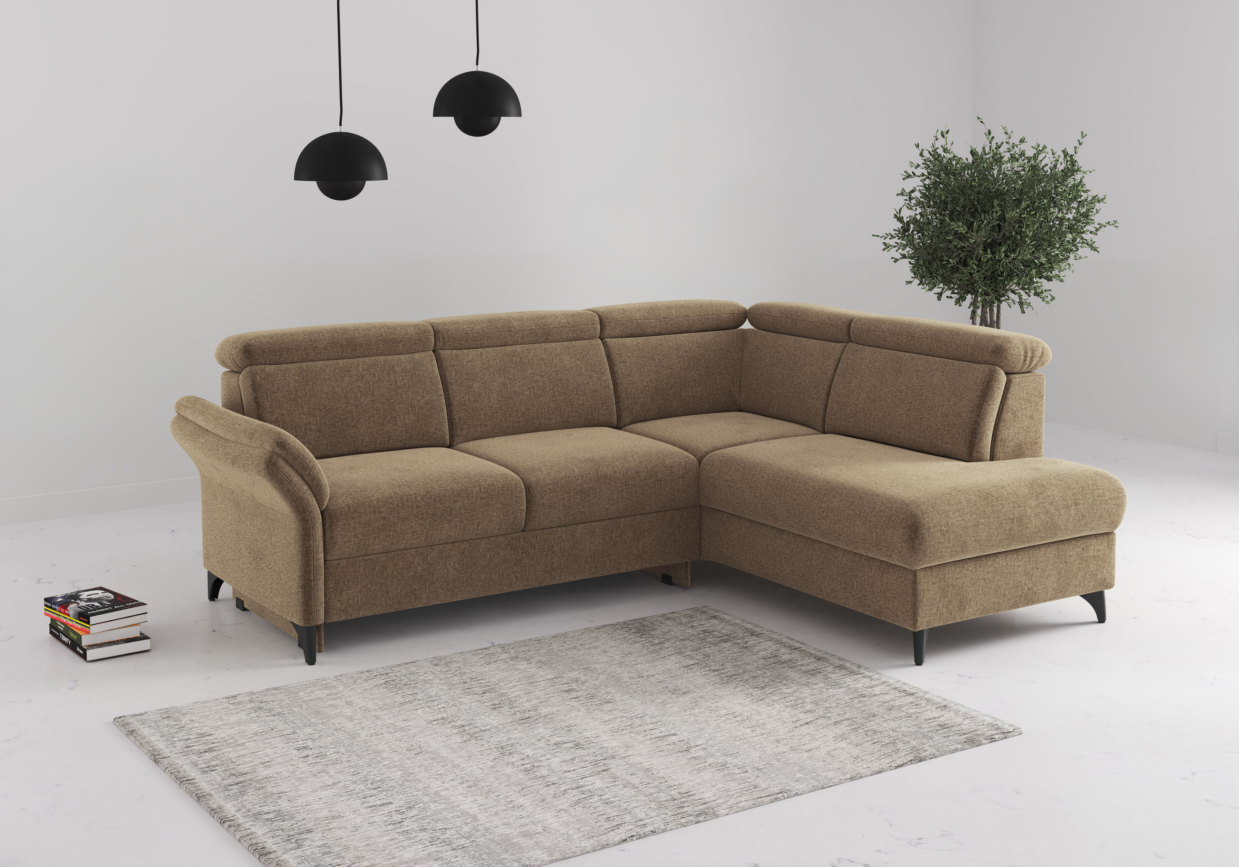 sit&more Ecksofa "Glendale, L-Form" inkl. Kopfteilverstellung, wahlweise mit Vorziehsitz und Bettkasten