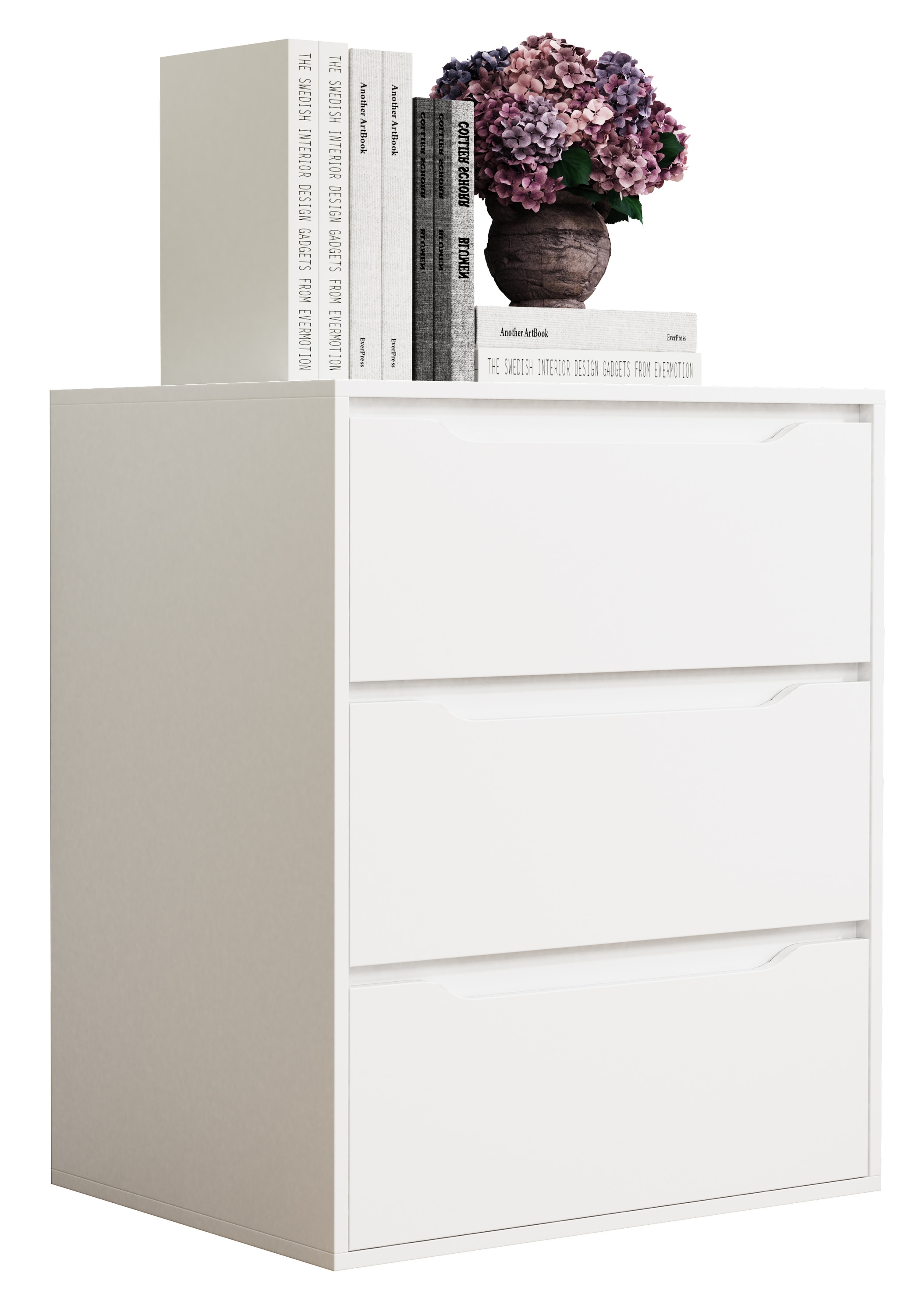 Kommode VCM, B:65cm T:48cm, weiß, Schlafzimmer, Sideboards, "Sideboard Kommode Nachttisch Schublade Malira L"