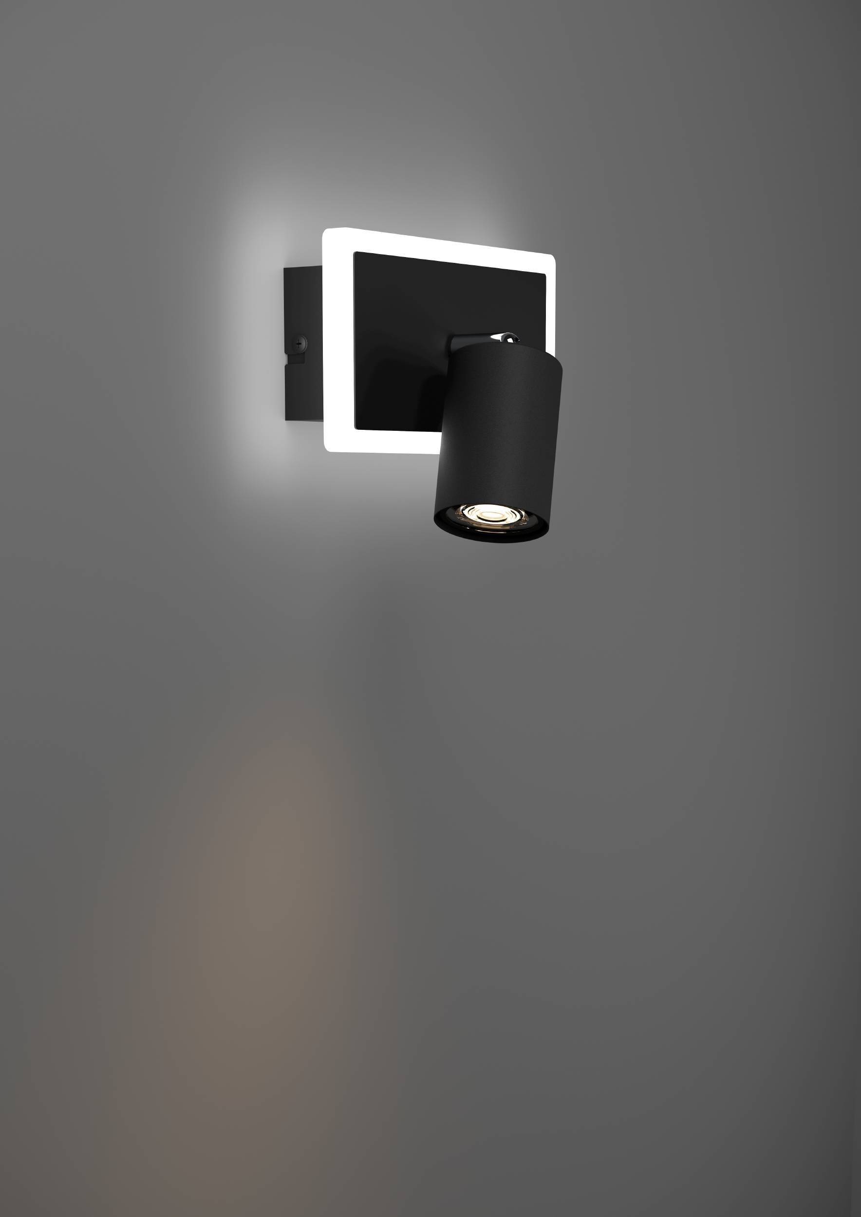 EGLO Deckenleuchte »Rimbocchi 1 Deckenlampe, Metall und Kunststoff, Spotbalken schwenkbar« LED-Modul 1 Stk. Warmweiß Spot - L18 x B10 x H14 cm - schwarz - 7W inkl.