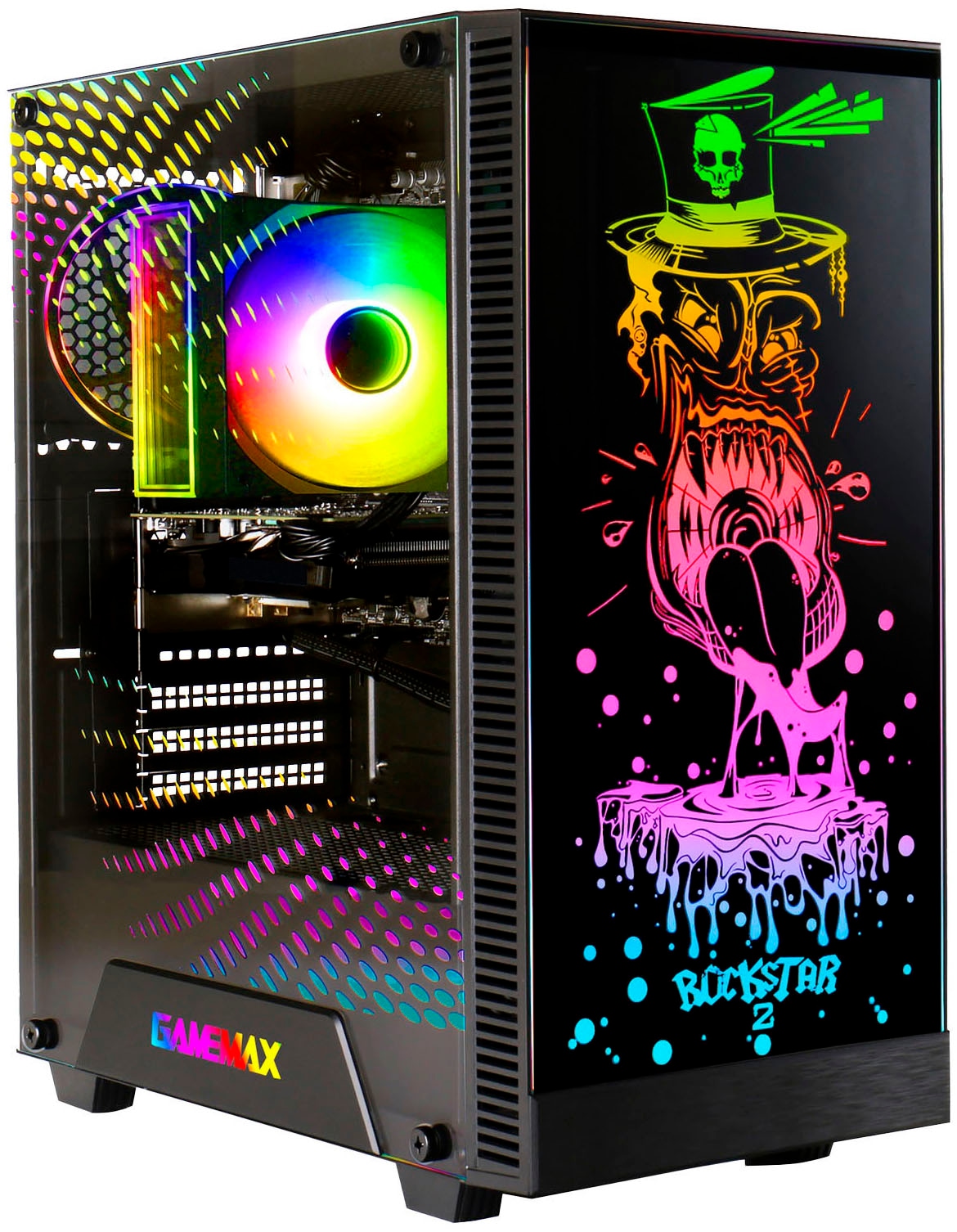 GAMEMAX Gaming-PC »Rockstar 8202 AMD Ryzen 5 7500F 32GB DDR5 1TB SSD RX 9070« Windows 11, DDR5 RAM