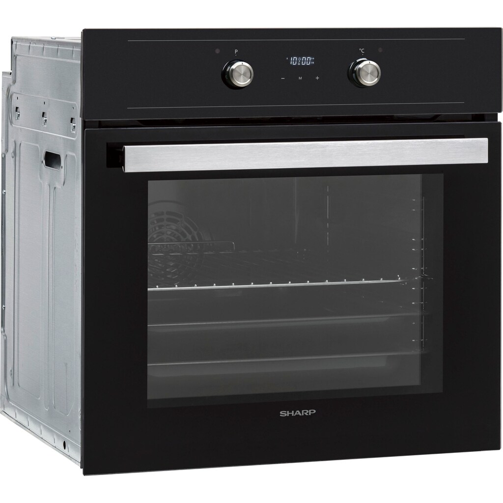 Sharp Einbaubackofen »K-60DX19BM0-EU«, K-60DX19BM0-EU, mit 1-fach-Teleskopauszug