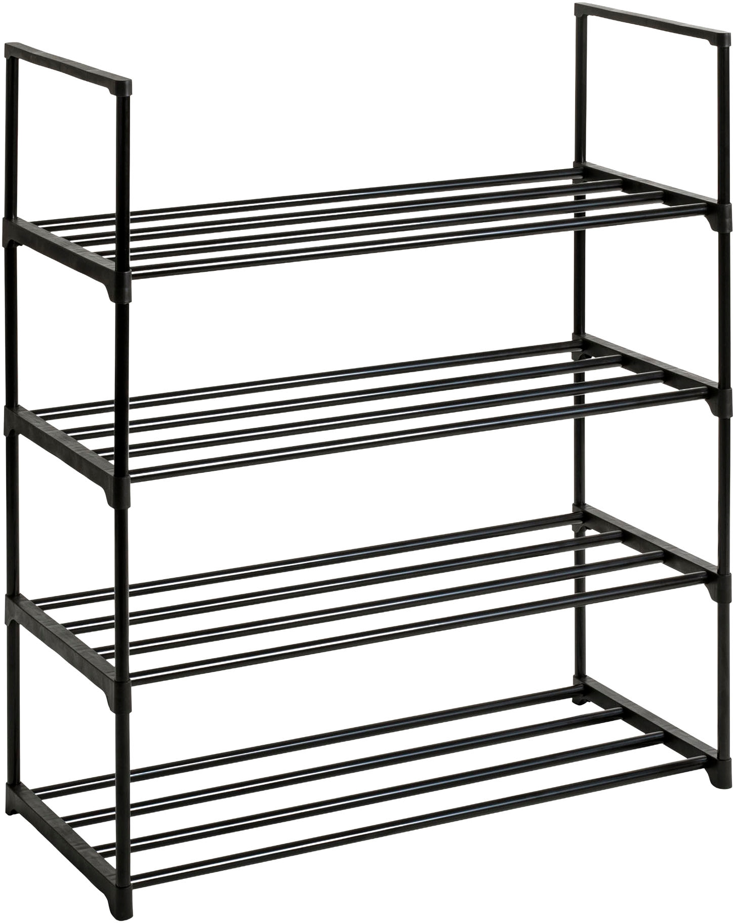 HAKU Schuhregal »Schuhaufbewahrung« rechteckig - aus Metall Schwarz - B/T/H 67/30/81 cm