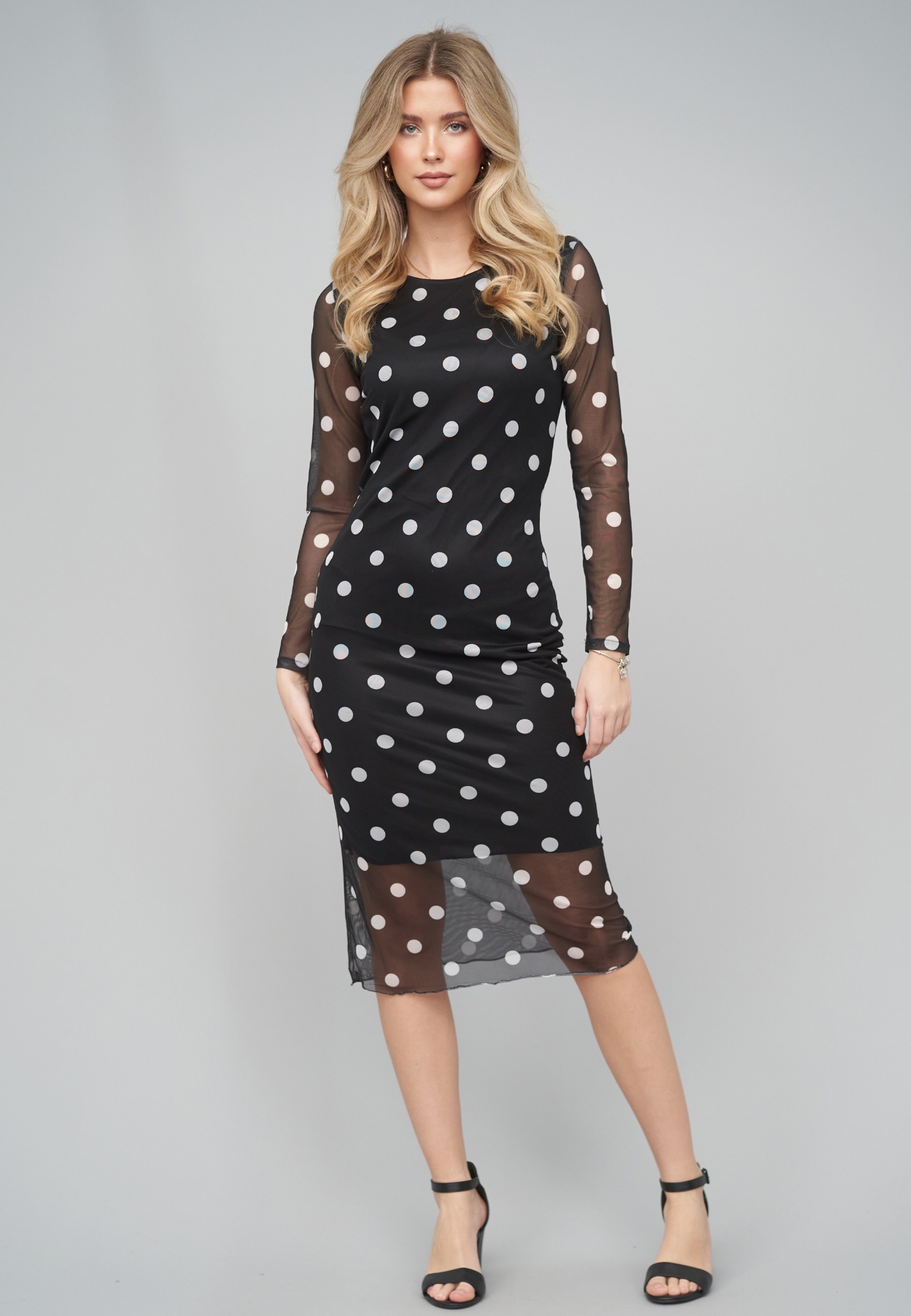 CLOUD 5IVE A-Linien-Kleid »CLOUD 5IVE Long-sleeve Dress Polka Dots« 1 tlg.