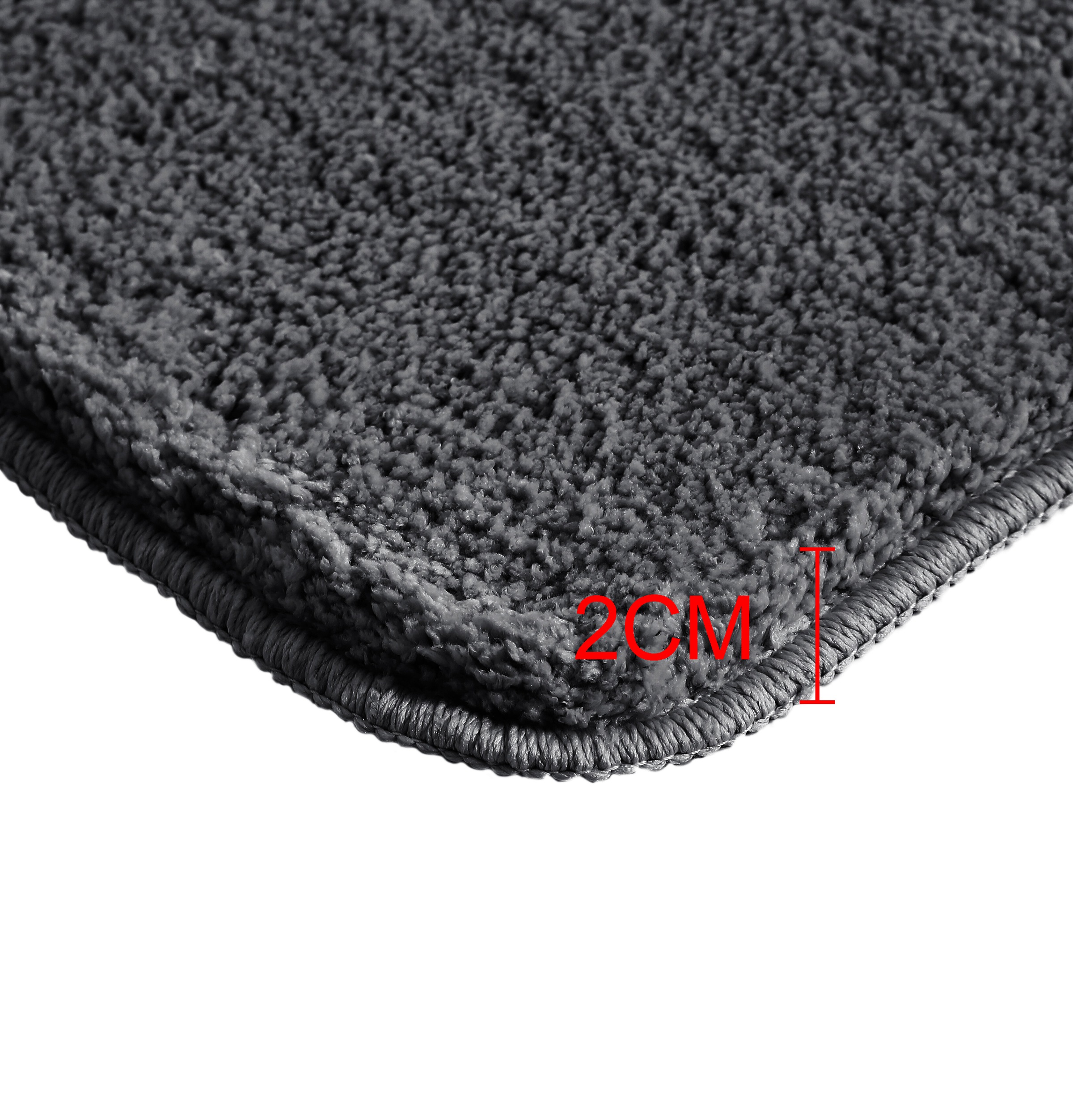 my home Badematte »Inga, Badezimmer Teppich, Badvorleger«, rutschhemmend beschichtet, schnell trocknend-strapazierfähig-fußbodenheizungsgeeignet, Badteppich, unifarben, weich, als halbrund und rechteckig erhältlich