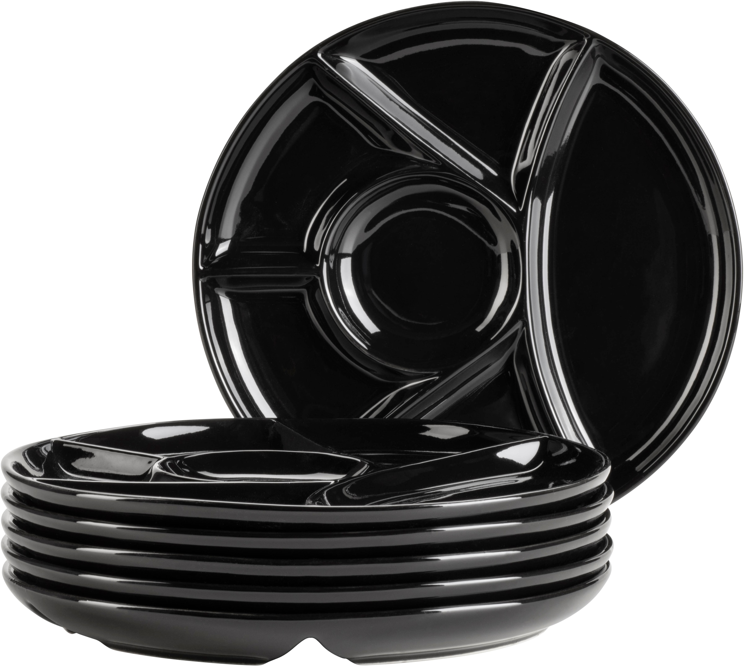 MÄSER Fondueteller "Fondueteller Set, aus Porzellan, Ø 21,5 cm" Geschirr-Se günstig online kaufen
