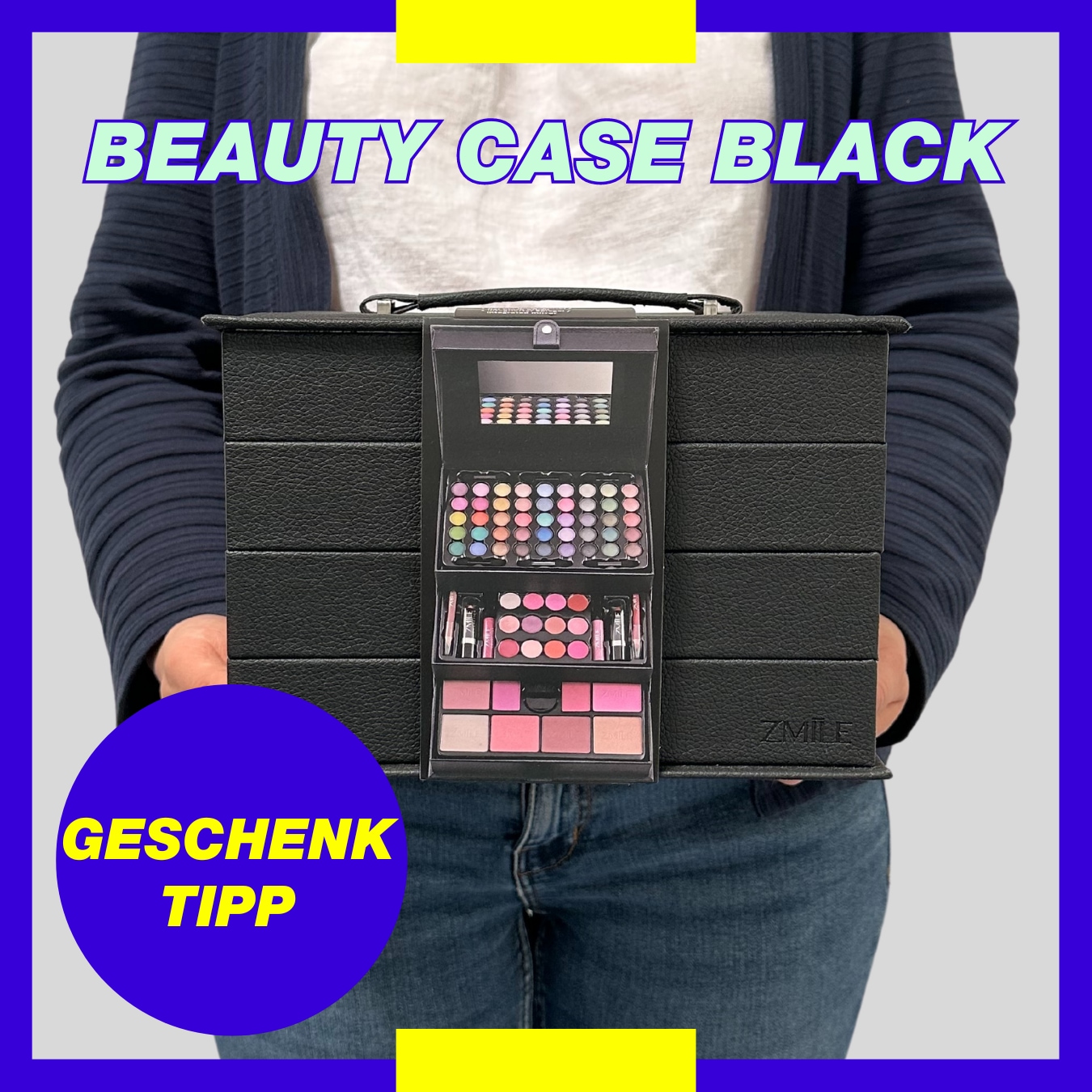 ZMILE COSMETICS Kosmetik-Koffer »Beauty Case' black«, (82 tlg.), mit veganer Formulierung
