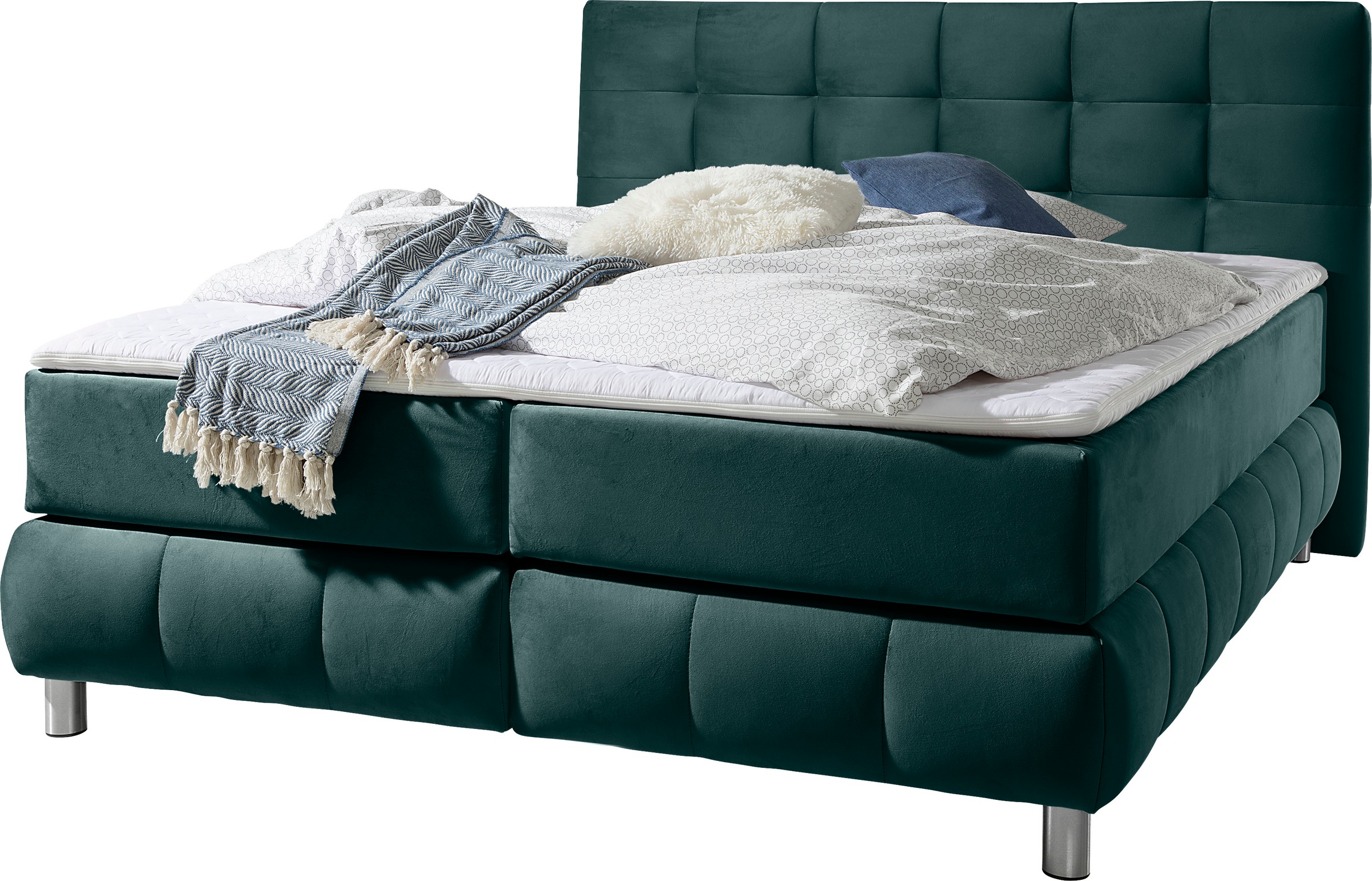 andas Boxspringbett »Salo«, incl. Topper, 6 Breiten, 2 Härtegrade, TFK auch in Härtegrad 4
