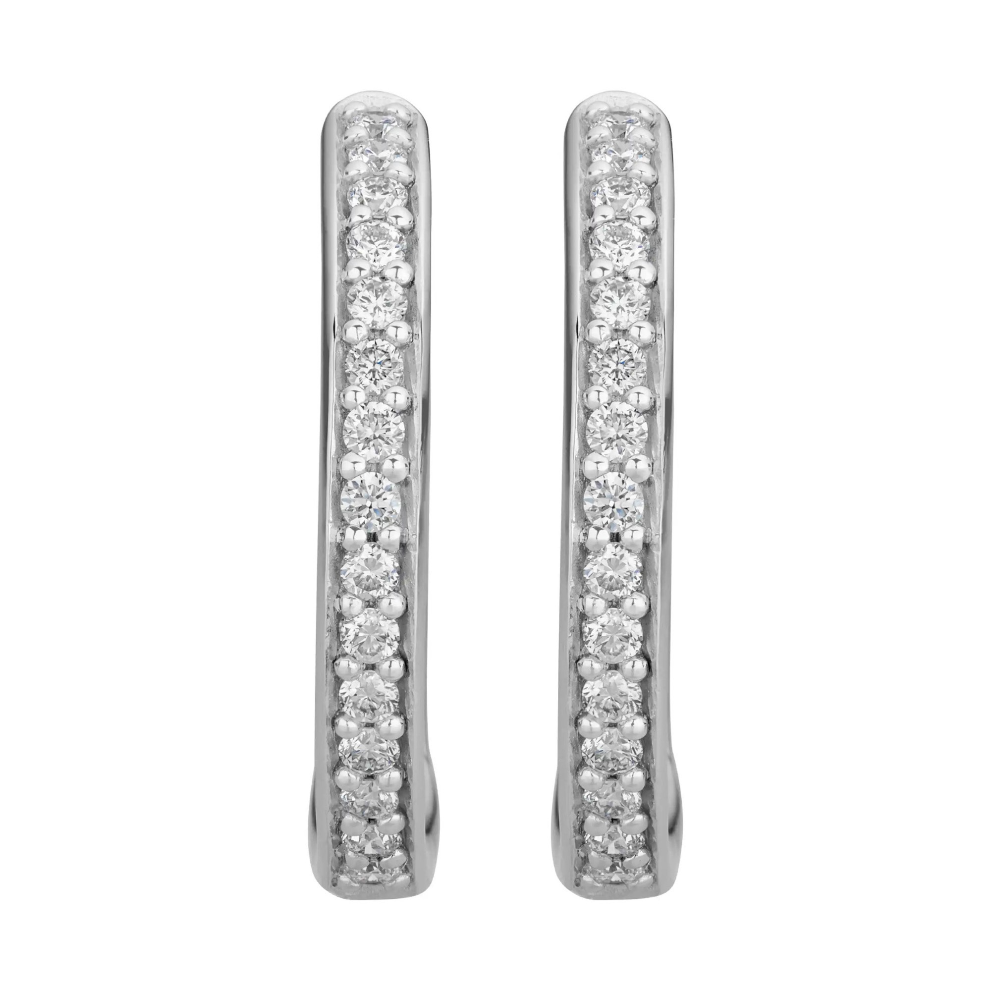 LYOMI Paar Creolen »585/- Weißgold 30 synth. Diam. 0,22ct.«