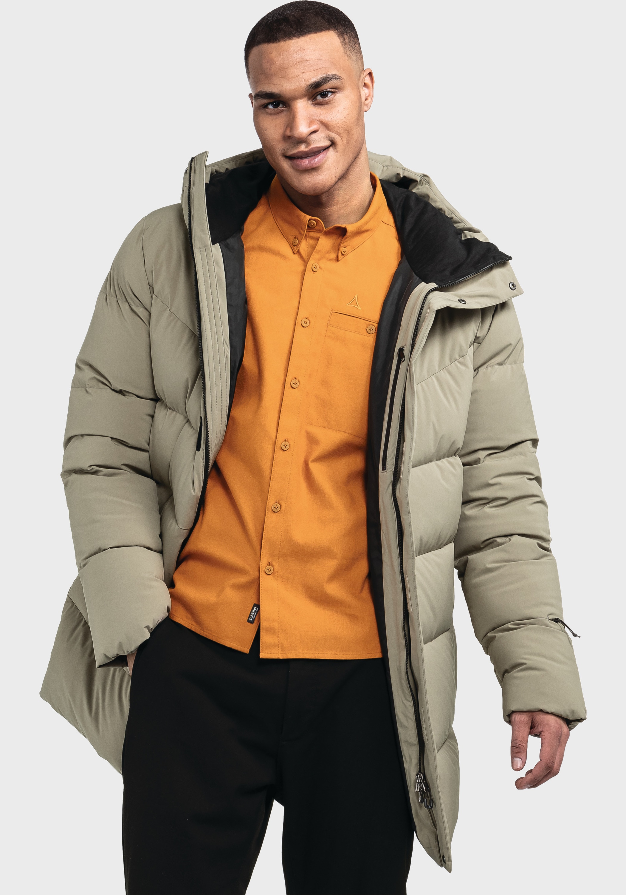 Schöffel Langjacke »Urban Down Coat Style Cers MNS«, mit Kapuze