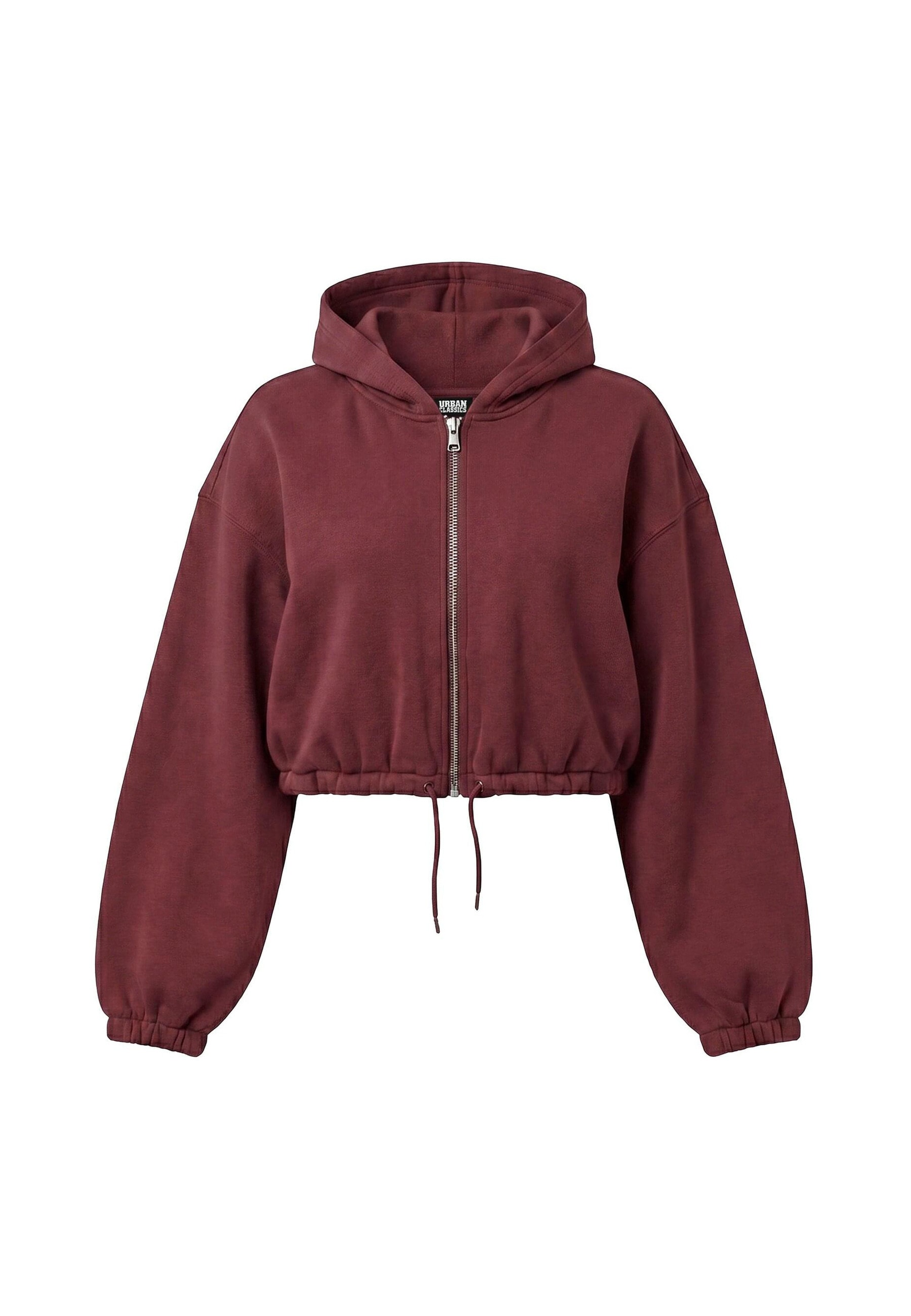 URBAN CLASSICS Anorak »Urban Classics Ladies Fluffy Cropped Zip Hoodie« 1 Stk. tlg. mit Kapuze