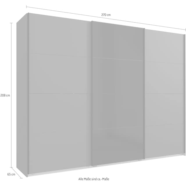 Wimex Schwebetürenschrank »Barcelona«, mit Glaselementen auf der Mitteltür  | BAUR
