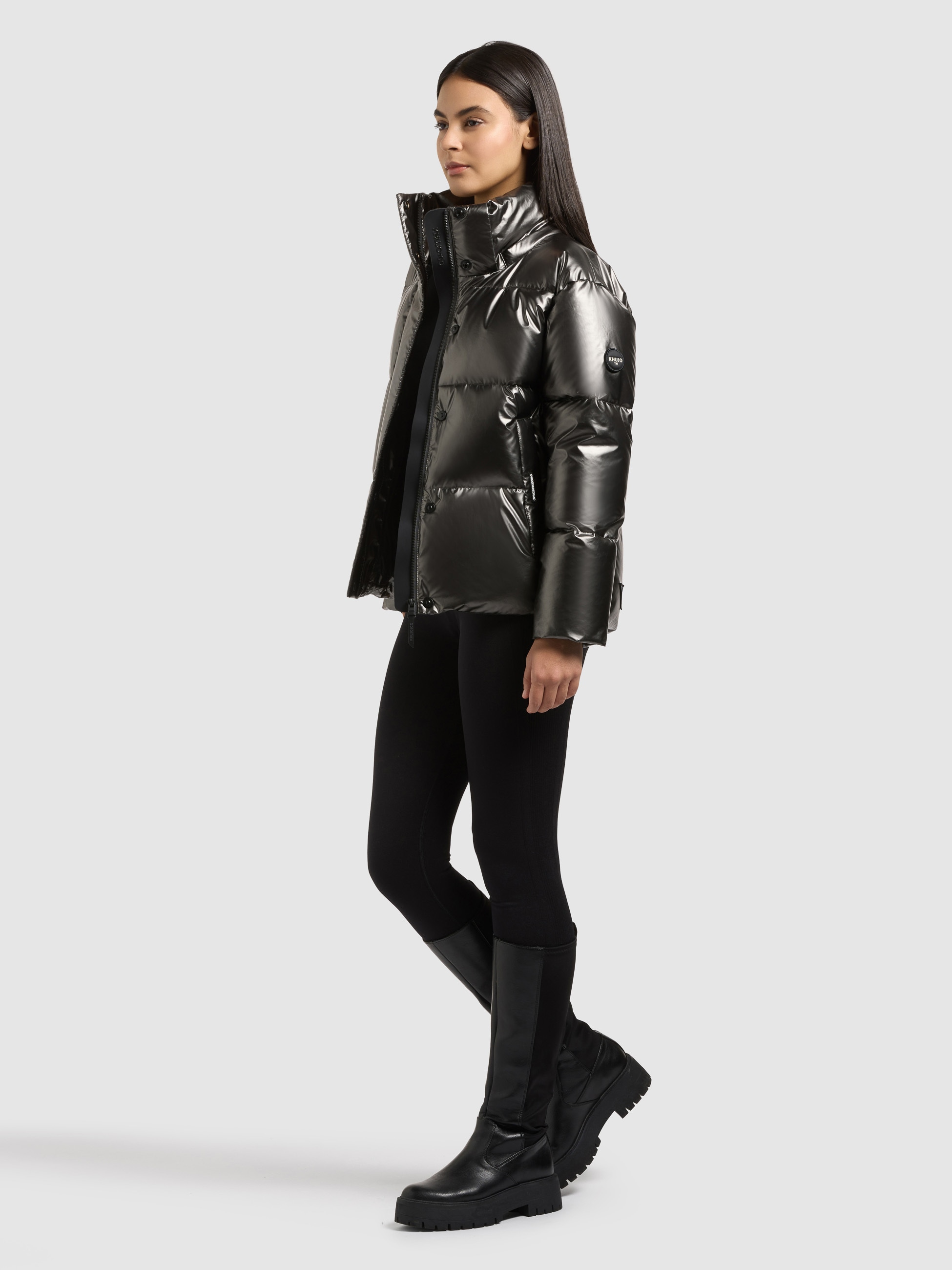 khujo Steppjacke »DEVINA3 SHINY« mit Kapuze