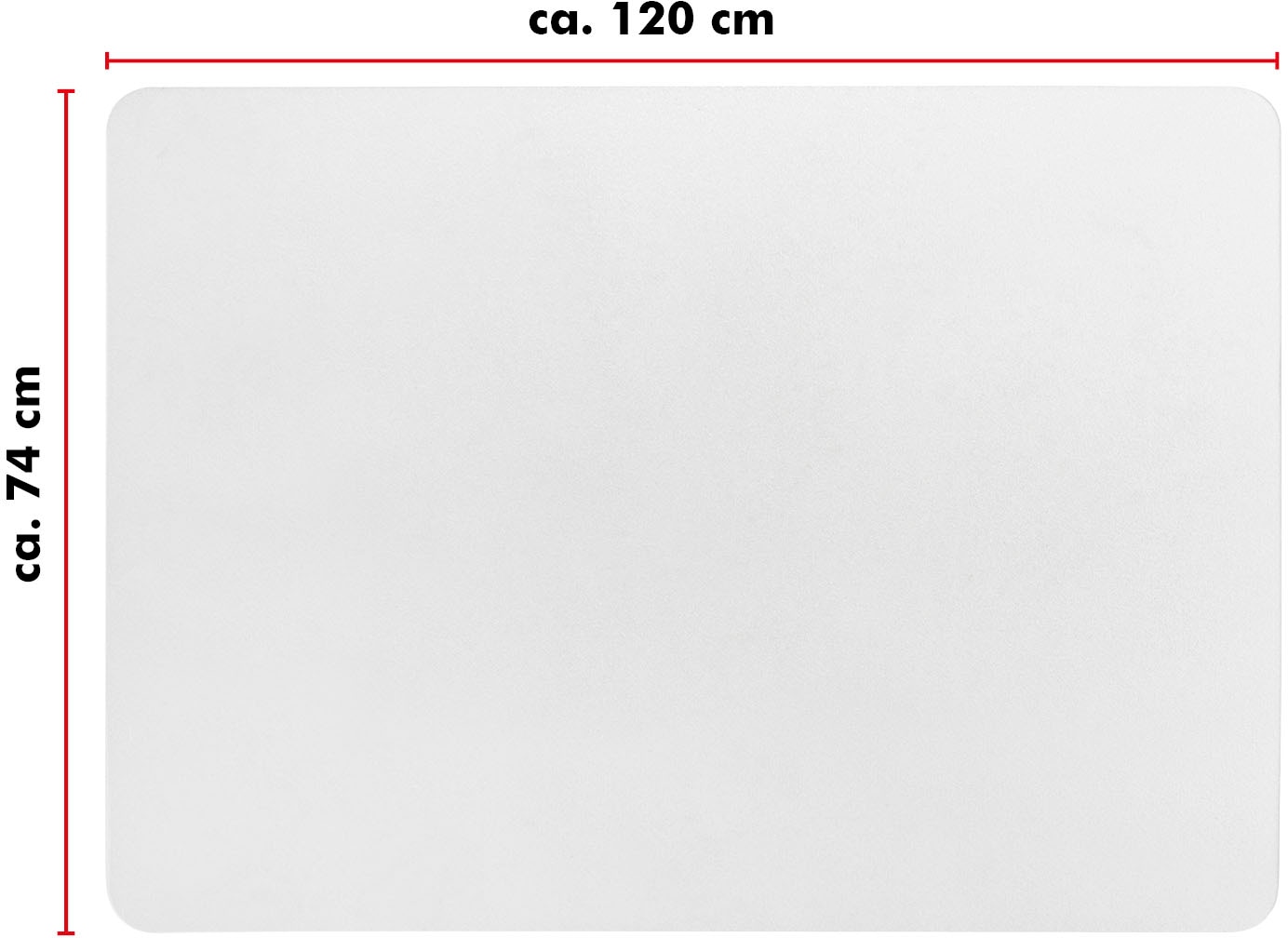 ANDIAMO Bodenschutzmatte "Premium Bürostuhlmatte, Made in Swiss", B/H/L: 74cm x 1,7mm x 120cm, transparent, Bodenschutzplatten, Bodenschutzplatte,