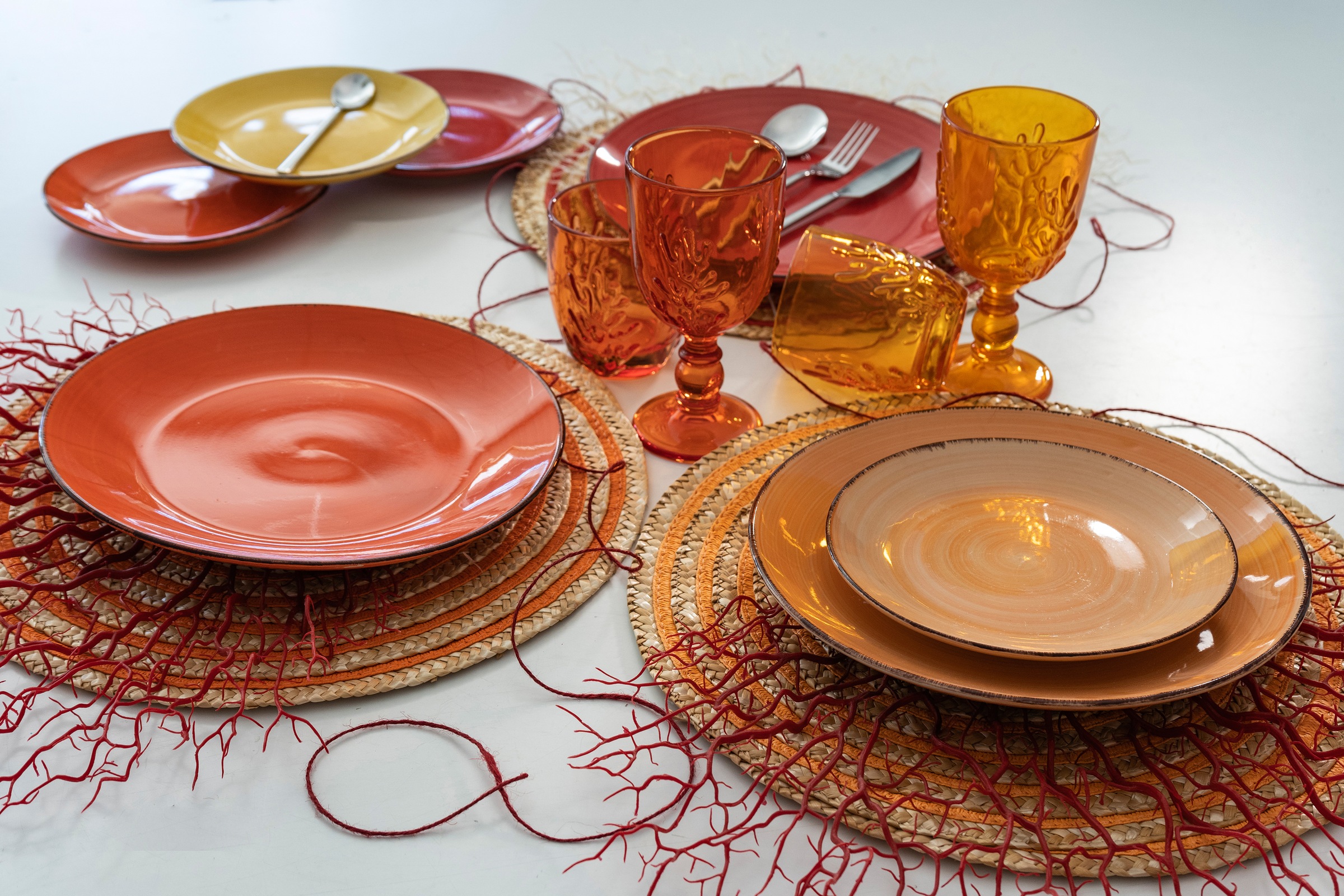 Villa d'Este Weinglas »Coral Sunset«, (Set, 6 tlg.), Gläser-Set, 6-teilig, Inhalt 340 ml