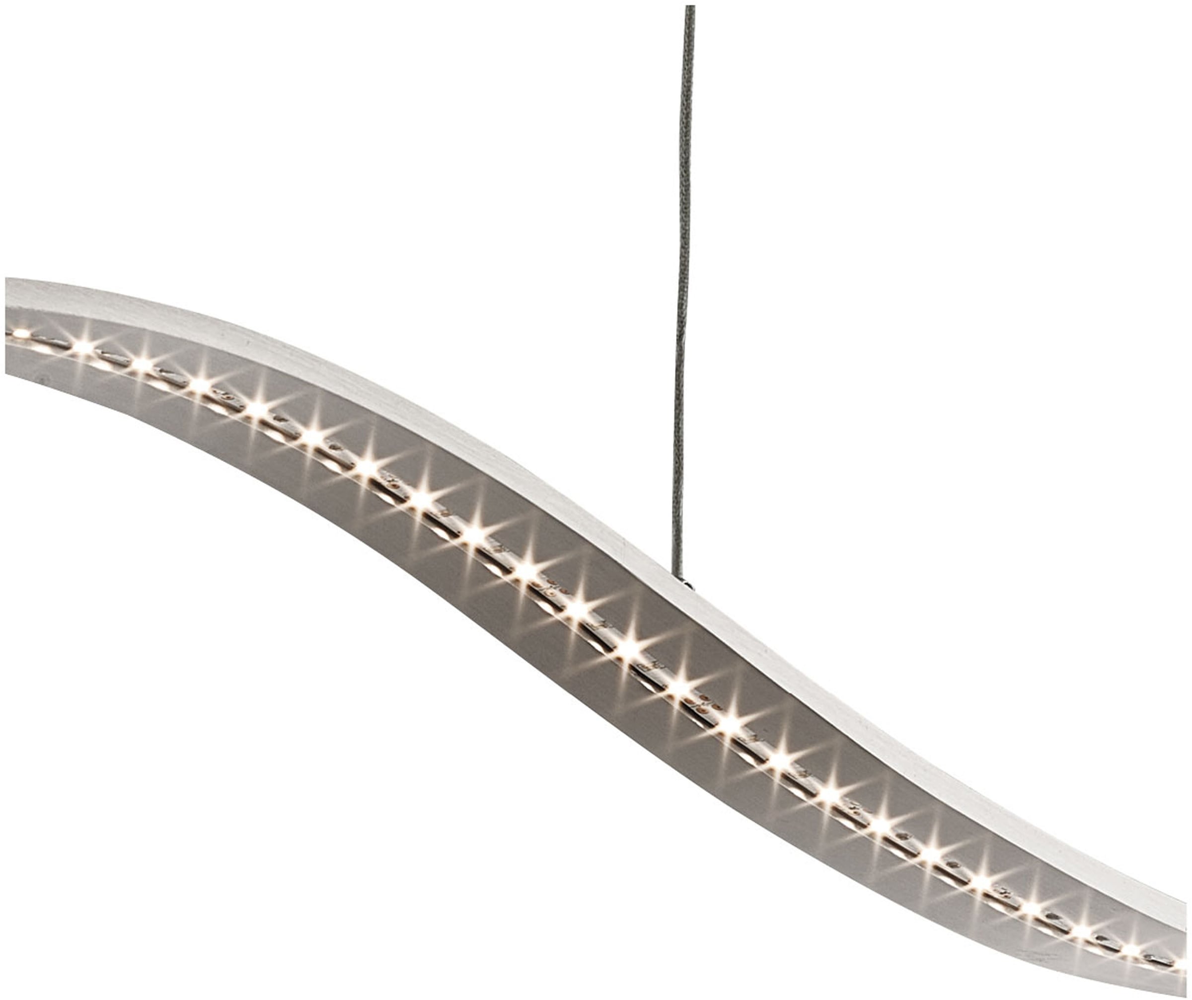 Searchlight Hängeleuchte »Wing Bar Pendant - Satin Silver Metal« LED-Modul 1 Stk. Warmweiß