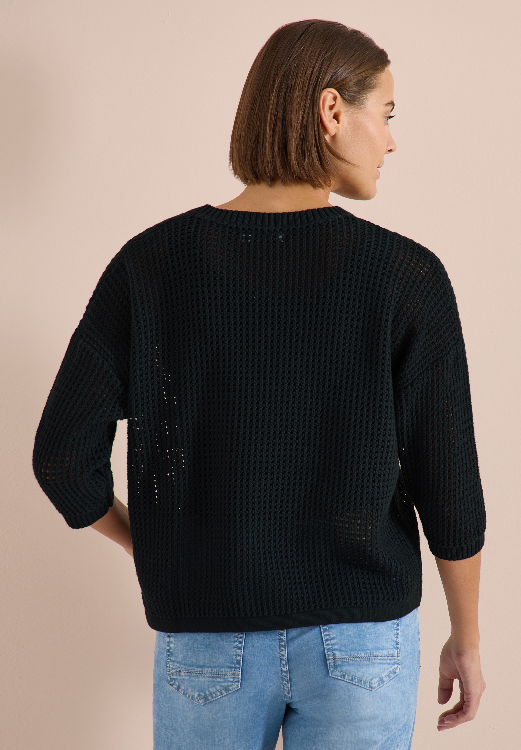 Cecil Kurzarmpullover mit V-Ausschnitt