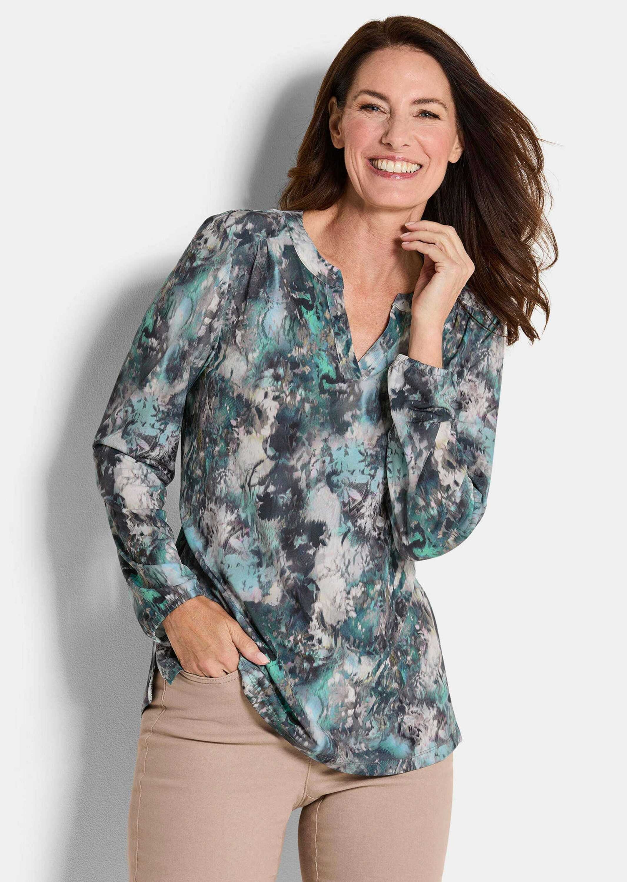 GOLDNER Kurzarmbluse »Blusenshirt in femininer Form«