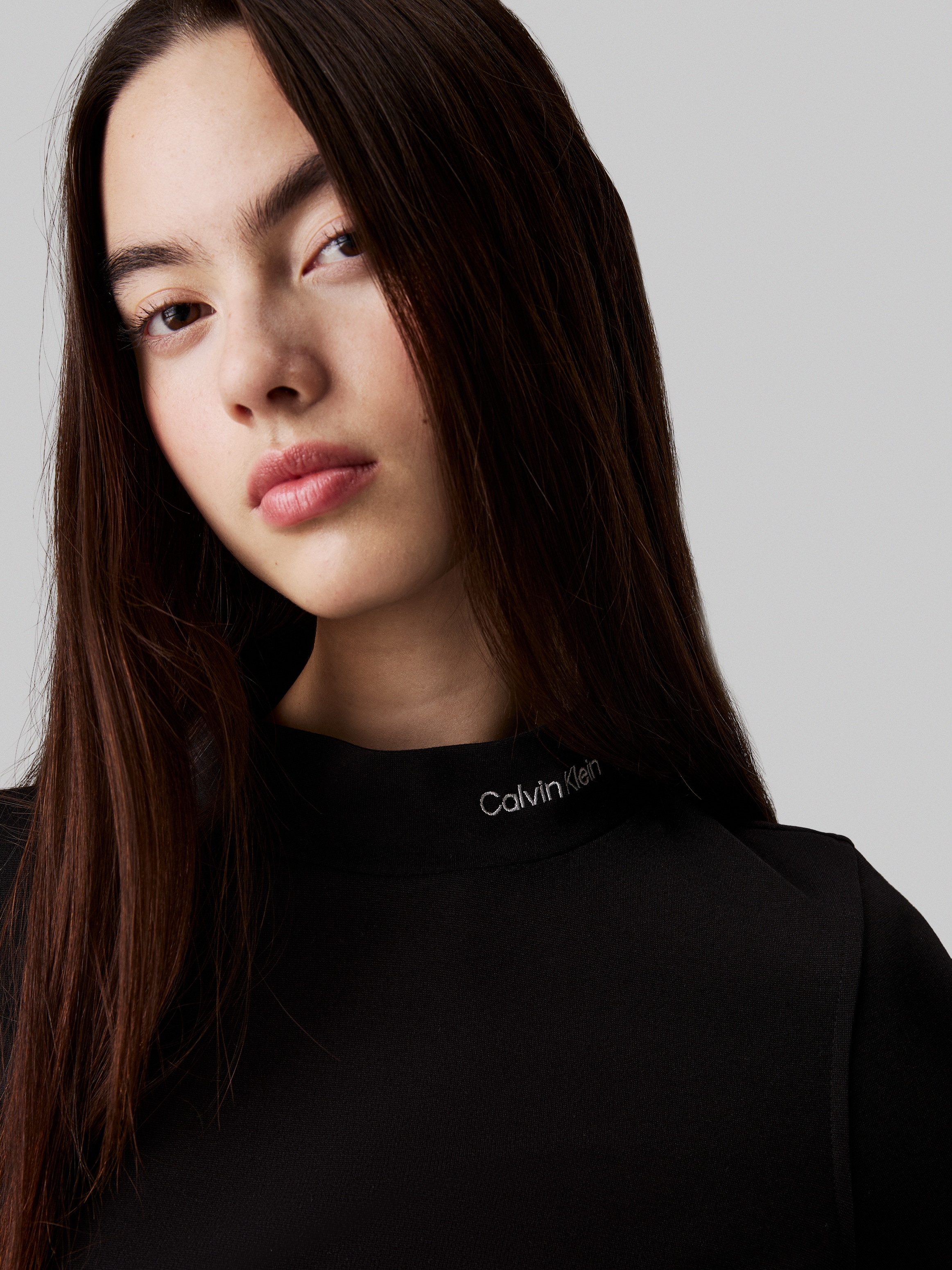 Calvin Klein Jeans Jerseykleid »LOGO ELASTIC MILANO DRESS«, mit Logoschriftzug