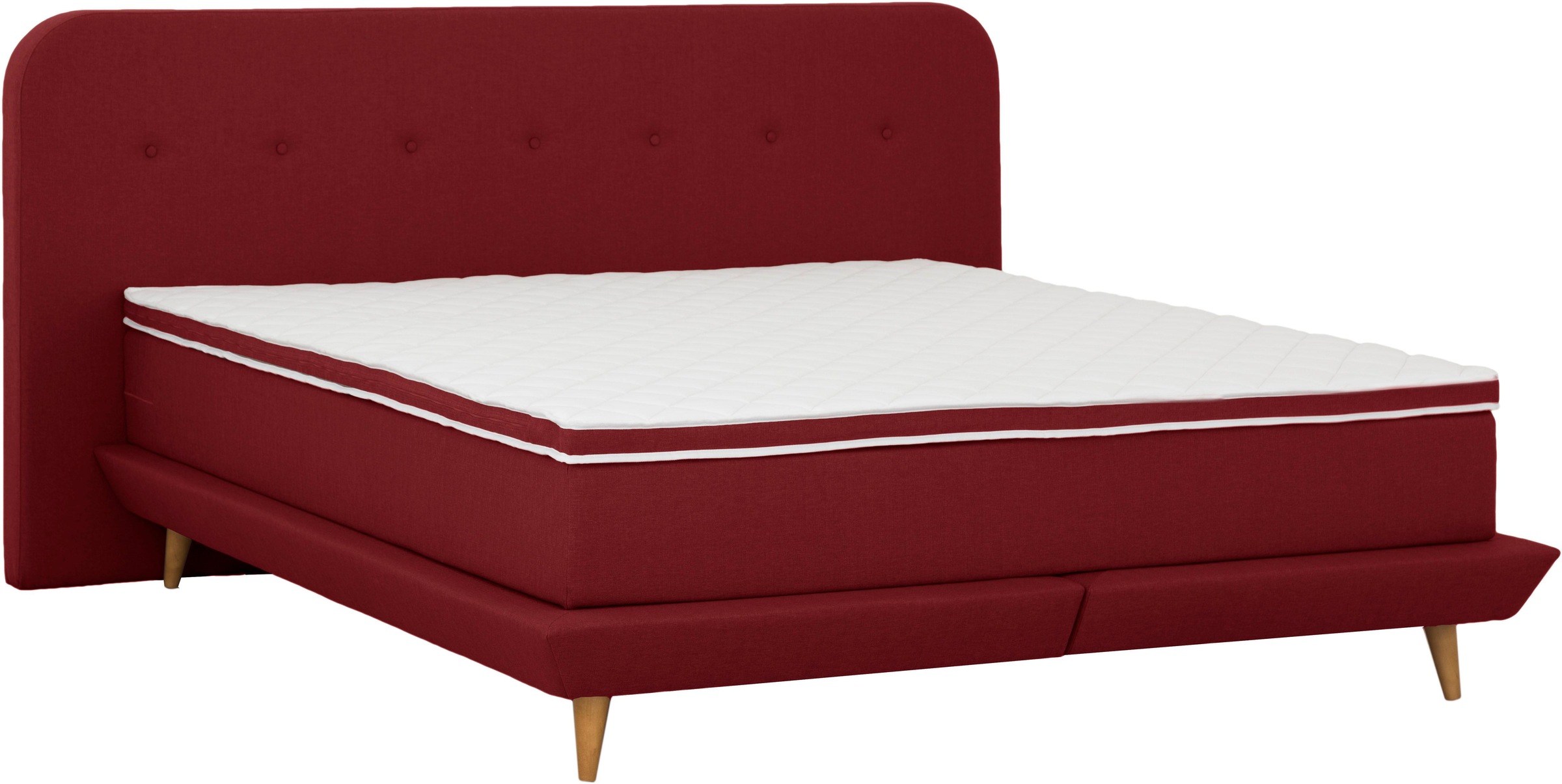 andas Boxspringbett »Premium«, Steppung mit Knopfheftung, inkl. Topper