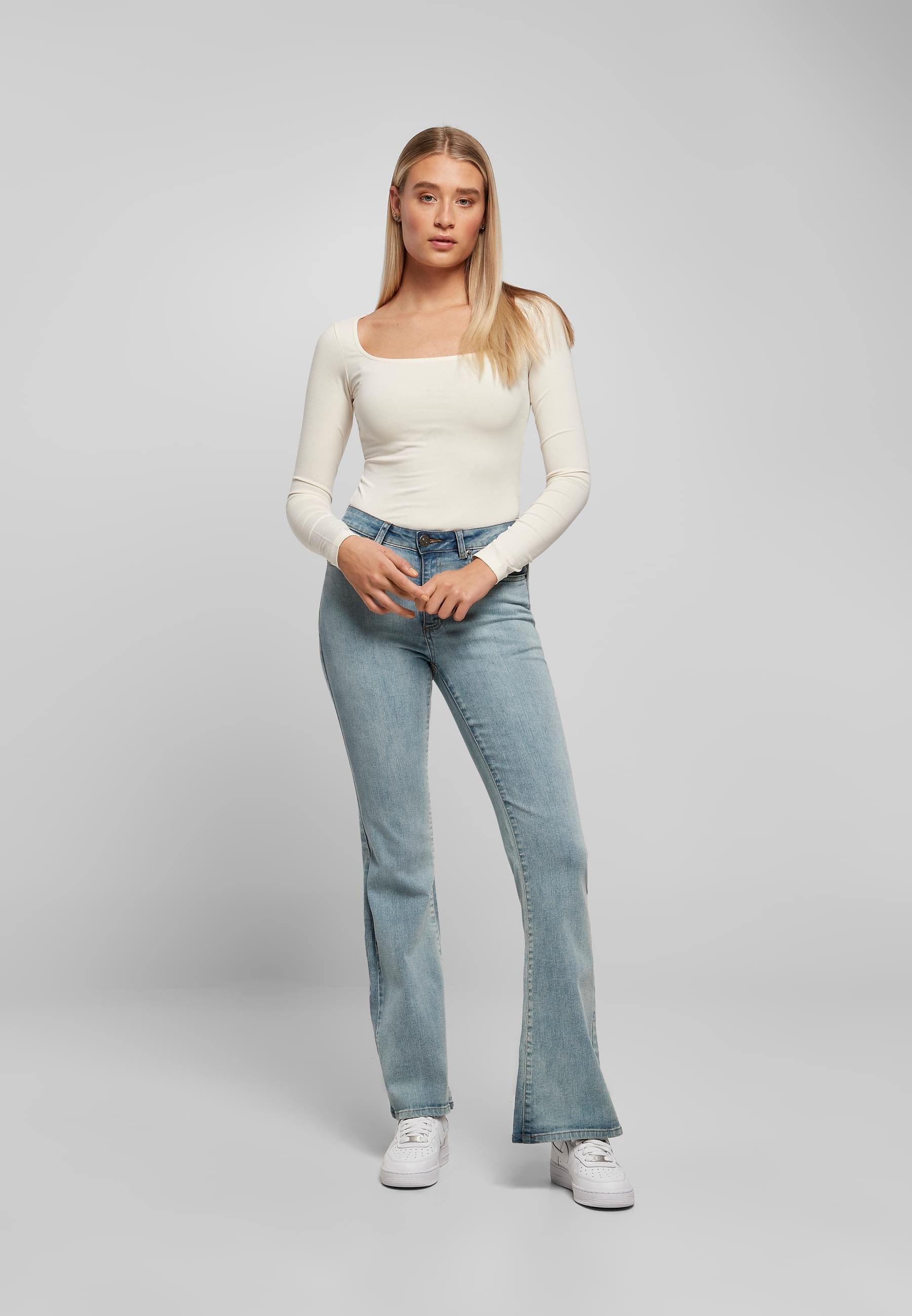 URBAN CLASSICS Langarmshirt »Urban Classics Damen Ladies Organic Longsleeve Body«, (1 tlg.)
