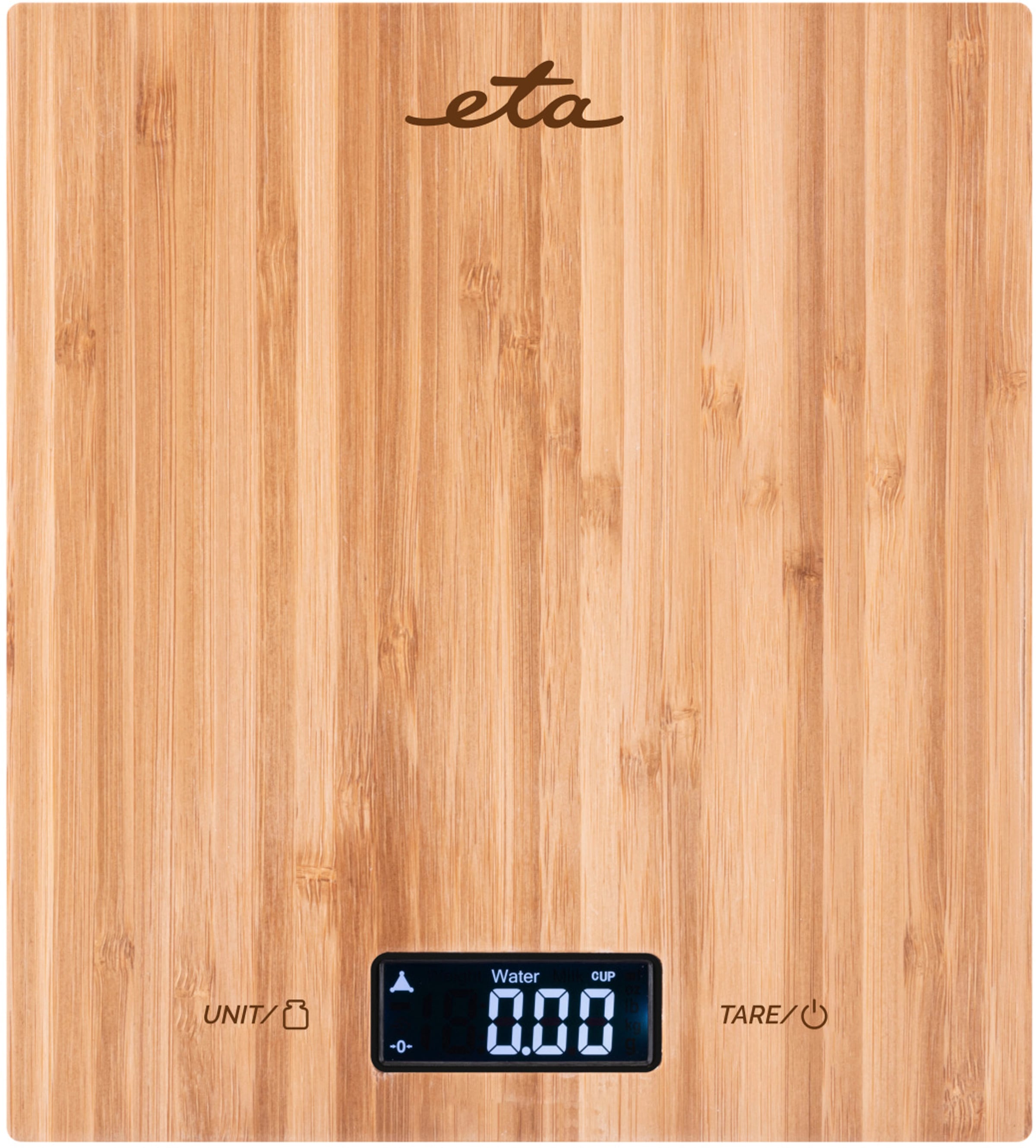 eta Küchenwaage »Bambi, ETA977890000«, (3 tlg.), bis 5kg, Genauigkeit 1g, LCD-Display, TARE, Bambus Design