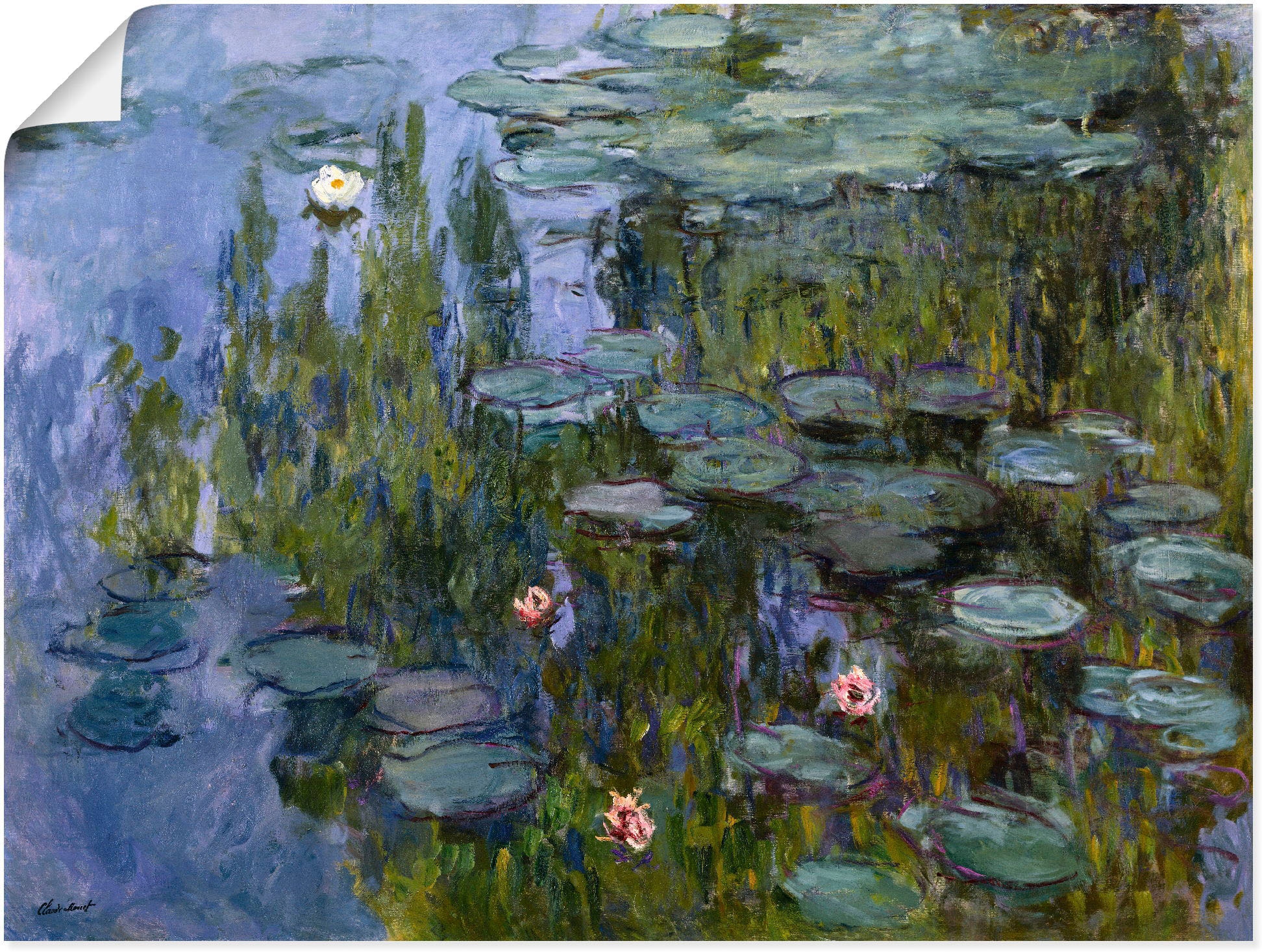 Artland Wandbild "Seerosen (Nympheas). 1918/1921." Blumen 1 Stk. tlg. als L günstig online kaufen