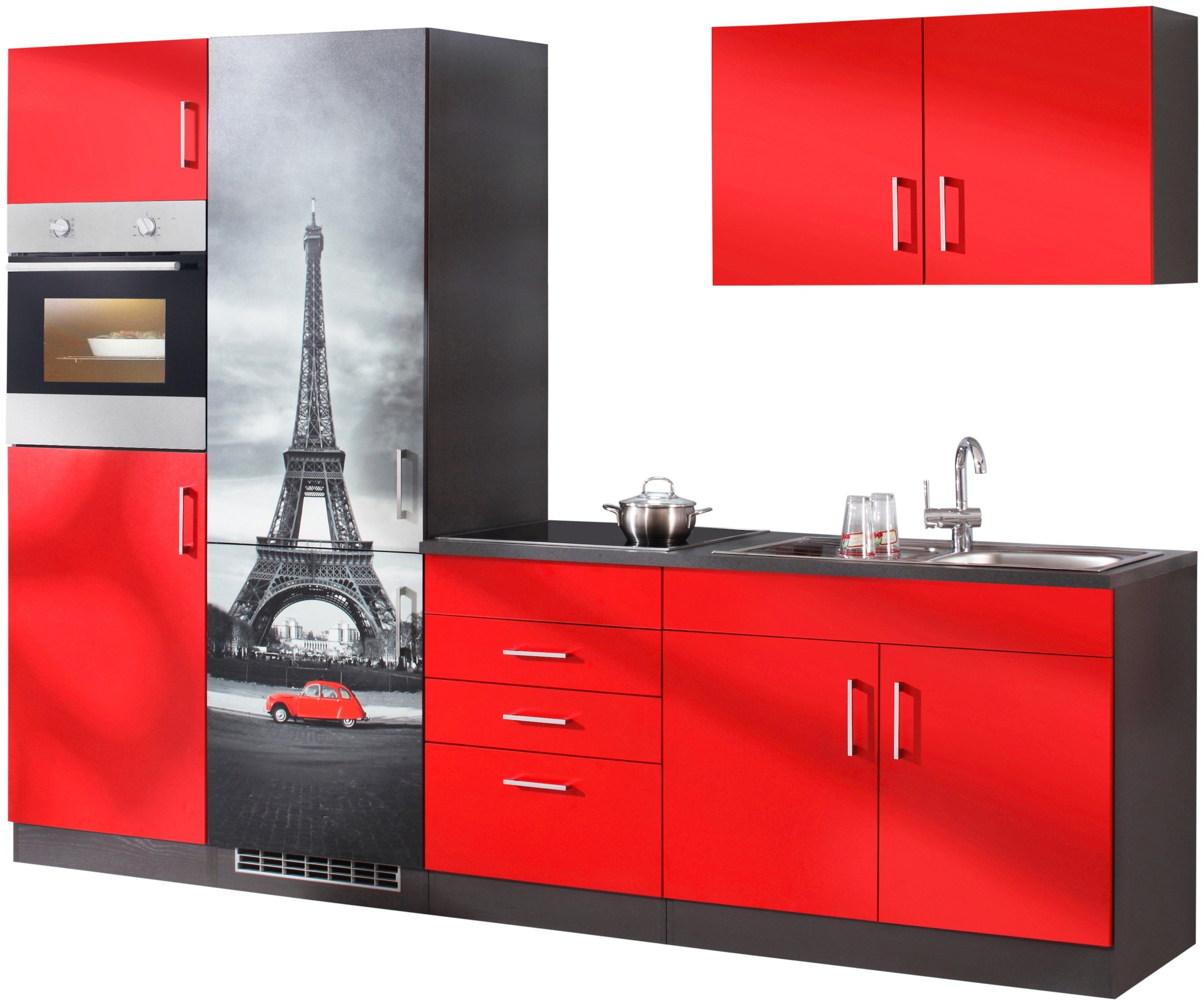 KOCHSTATION Küchenzeile "KS-Paris – Küchen mit einzigartigen Fotomotiven au günstig online kaufen