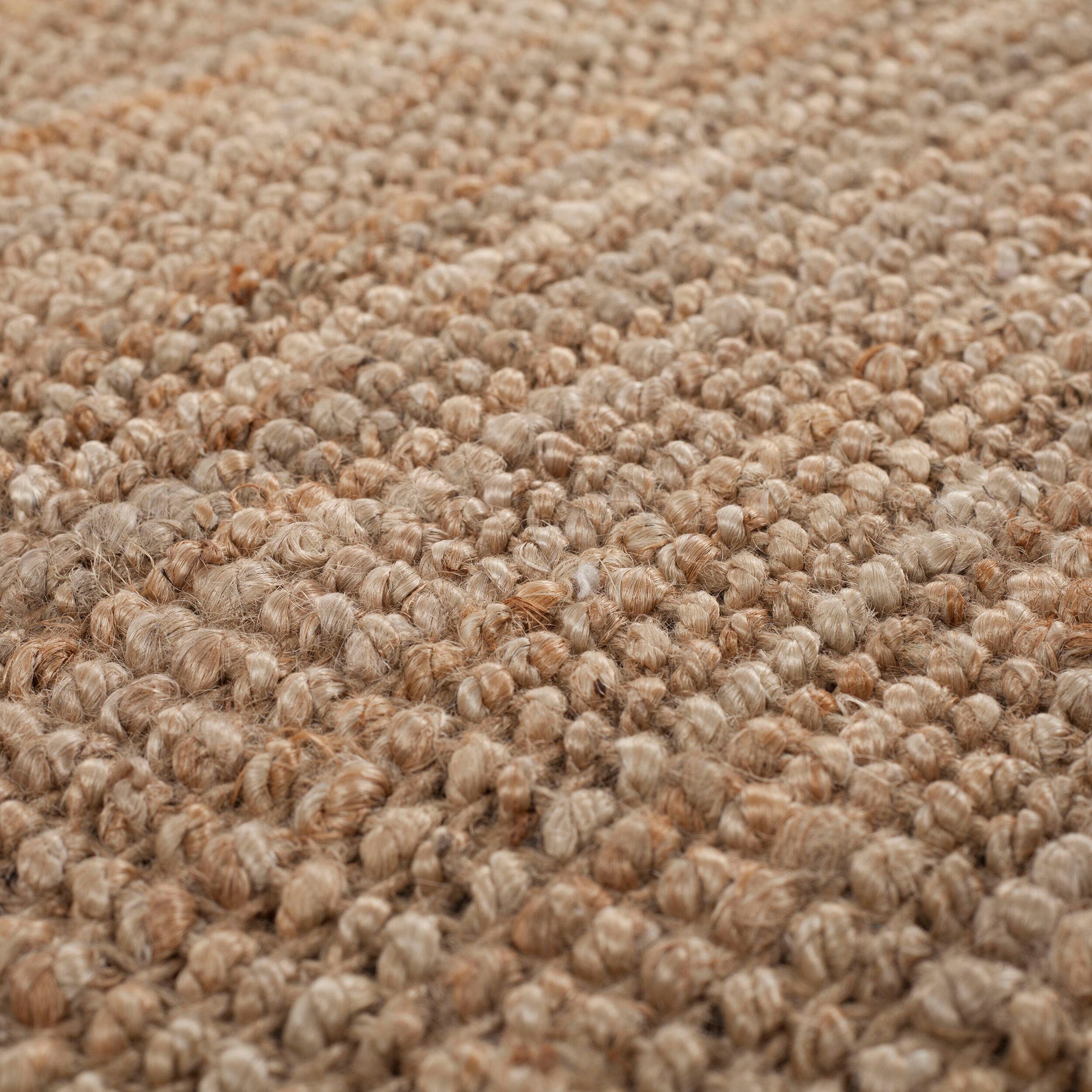 FLAIR RUGS Teppich »Jute Boucle«, rechteckig, aus 100% Jute, mit Fransen, aus Naturfasern