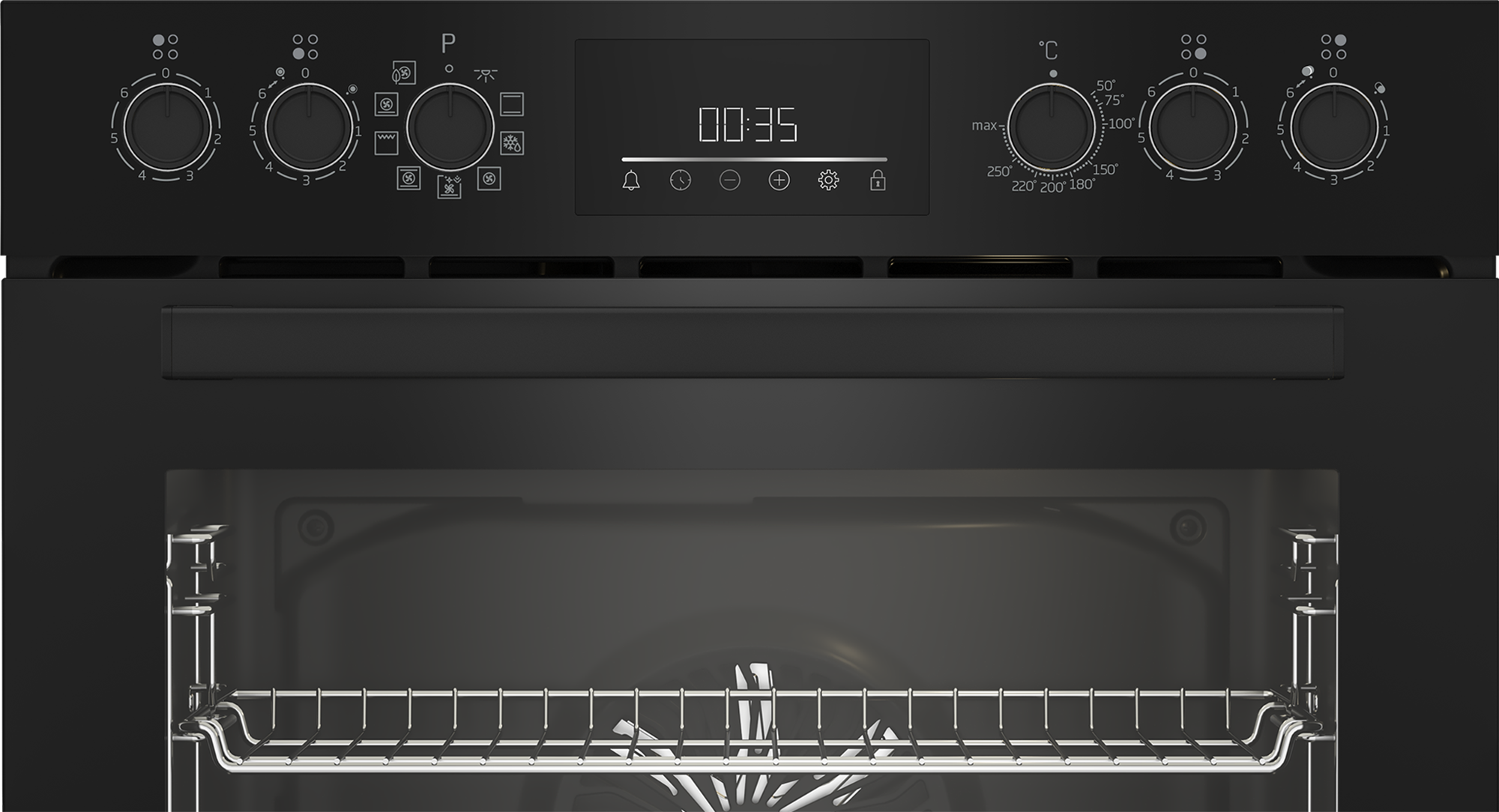 BEKO Induktions Herd-Set »BBUM17341BE«, mit 2-fach-Teleskopauszug, (Set), Heißluft mit Ringheizkörper