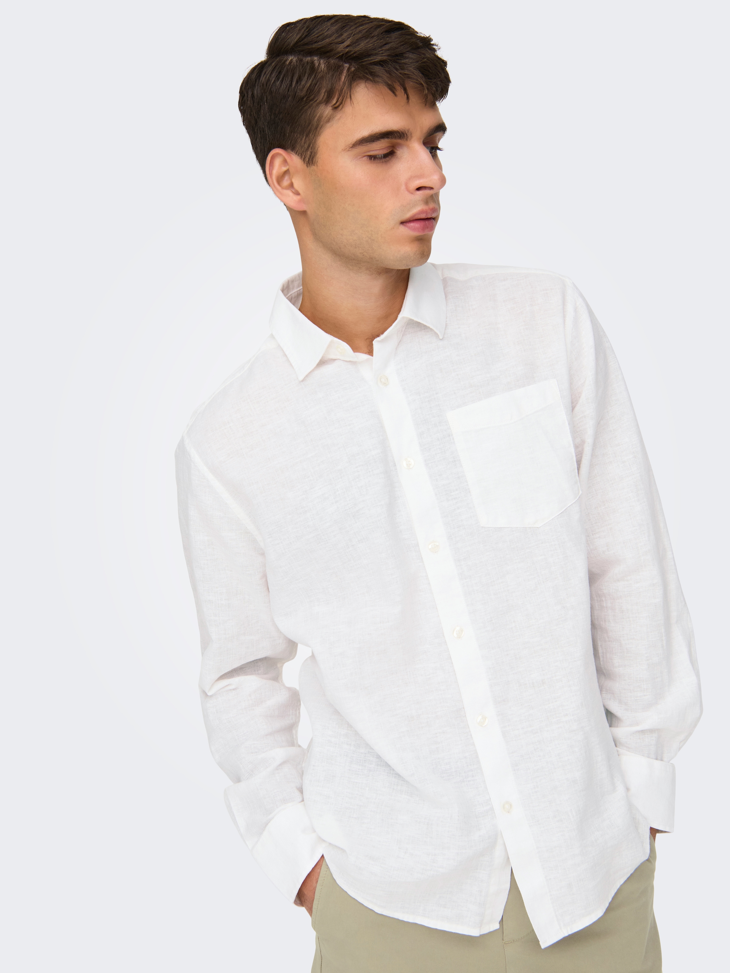 ONLY & SONS Langarmhemd »ONSCAIDEN LIFE REG LS 1 PKT SHIRT NOOS«