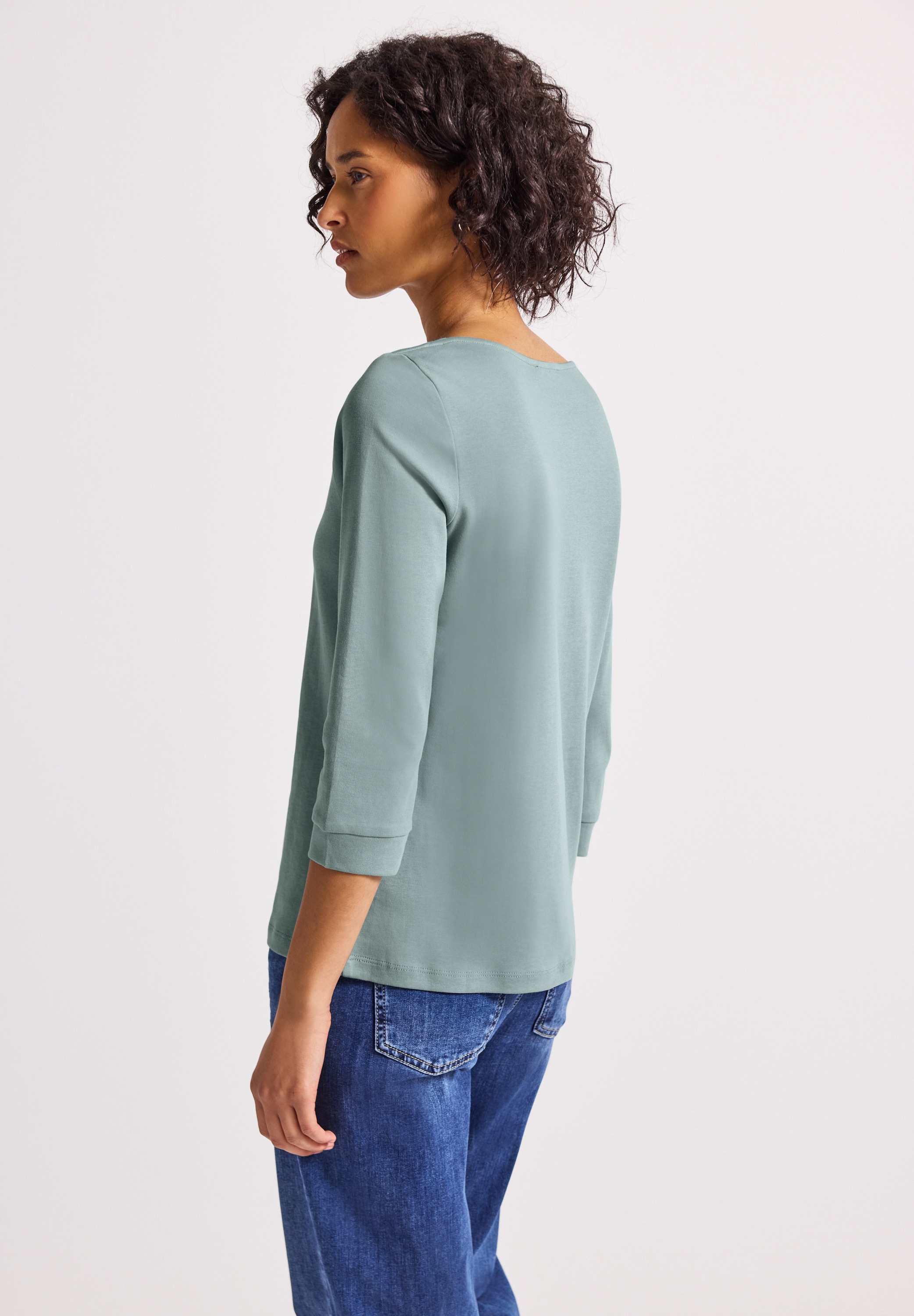 STREET ONE 3/4-Arm-Shirt, aus reiner Baumwolle