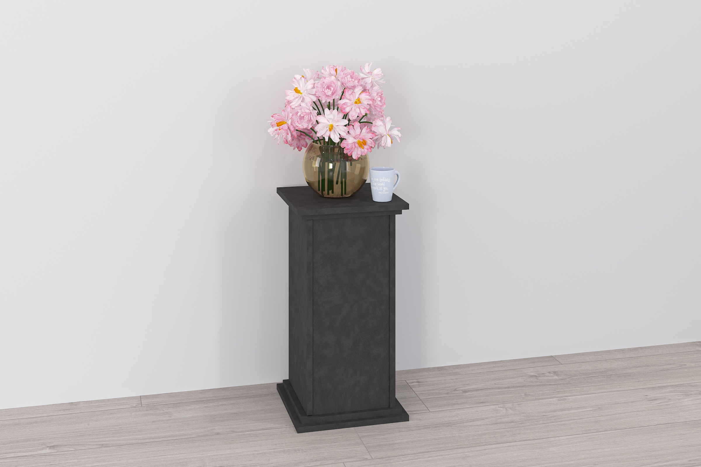 Container FMD, B:30cm H:57,4cm T:30cm, schwarz, Holzwerkstoff, Büro, Schränke, "Essex", Breite 30 cm