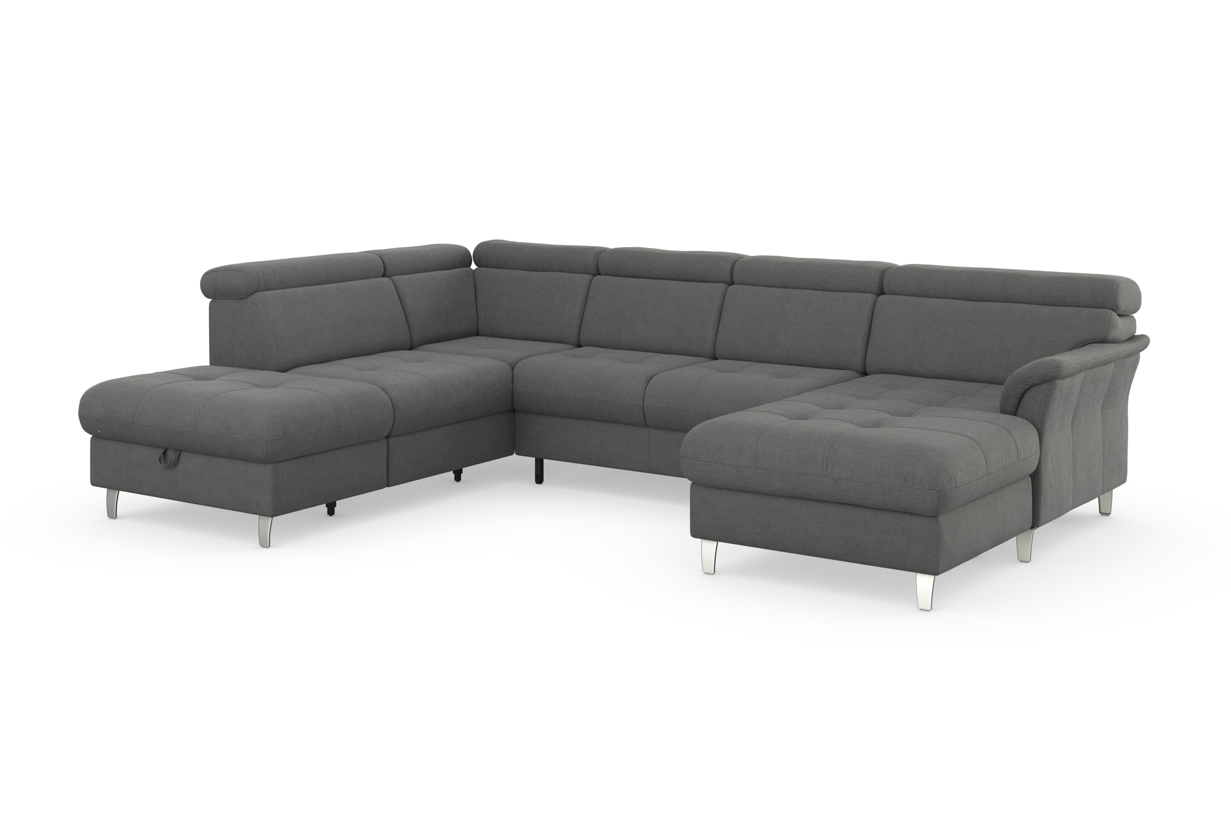 Thumbnail - sit&more Wohnlandschaft "Marano U-Form" inklusive Kopfteilverstellung, wahlweise mit Bettfunktion, Bettkasten