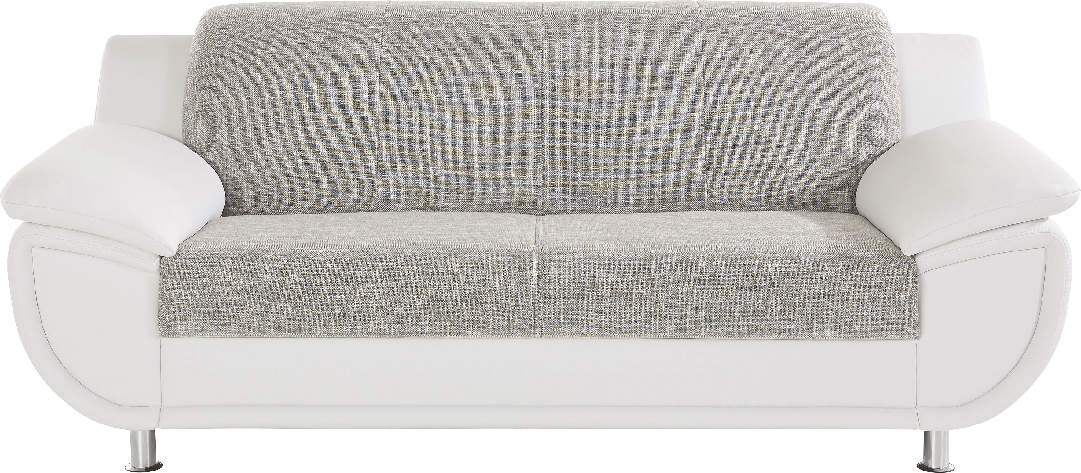 TRENDMANUFAKTUR 3-Sitzer "Rondo 3, zeitlos und modern, bequem, Materialmix, Breite 207cm" wahlweise mit Federkern, extrabreite Armlehnen zum Relaxen