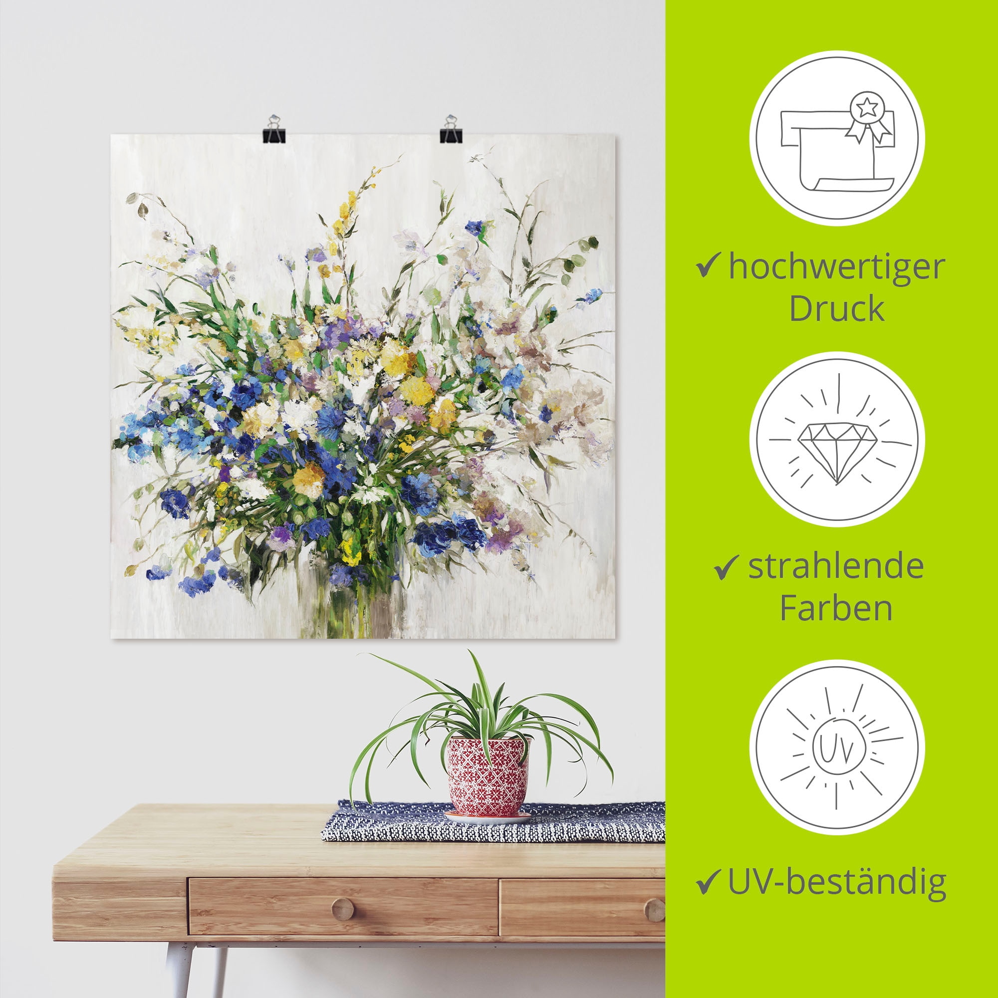 Artland Wandbild »Wildblumenstrauß«, Blumenbilder, (1 St.), als Leinwandbild, Poster in verschied. Größen