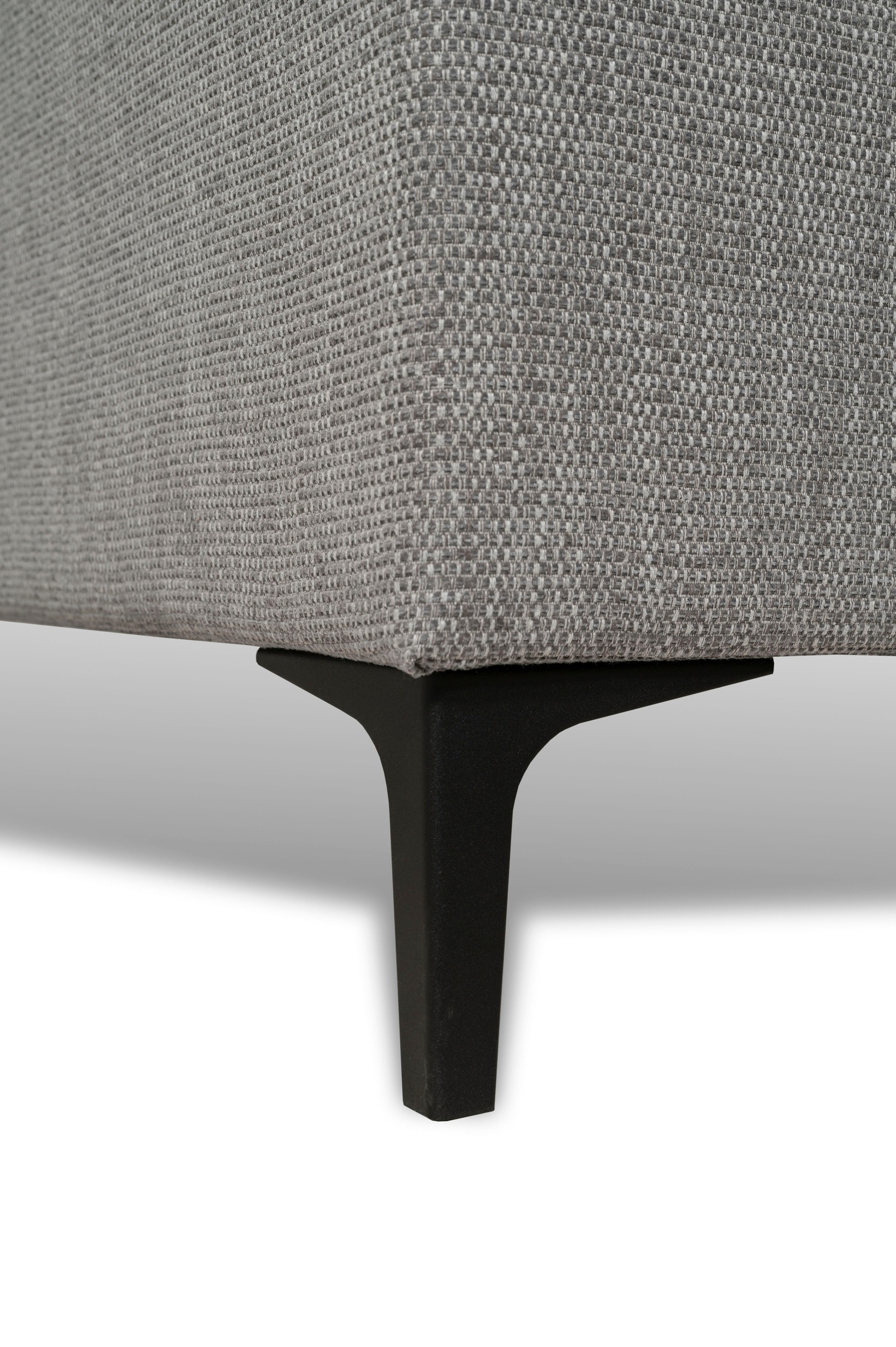 Places of Style 2-Sitzer »Kompaktsofa Oland, Struktur, Flachgewebe, Luxus-Microfaser, Boucle«, 164 cm, Wellenunterfederung, Skandi-Design, Metallfüße