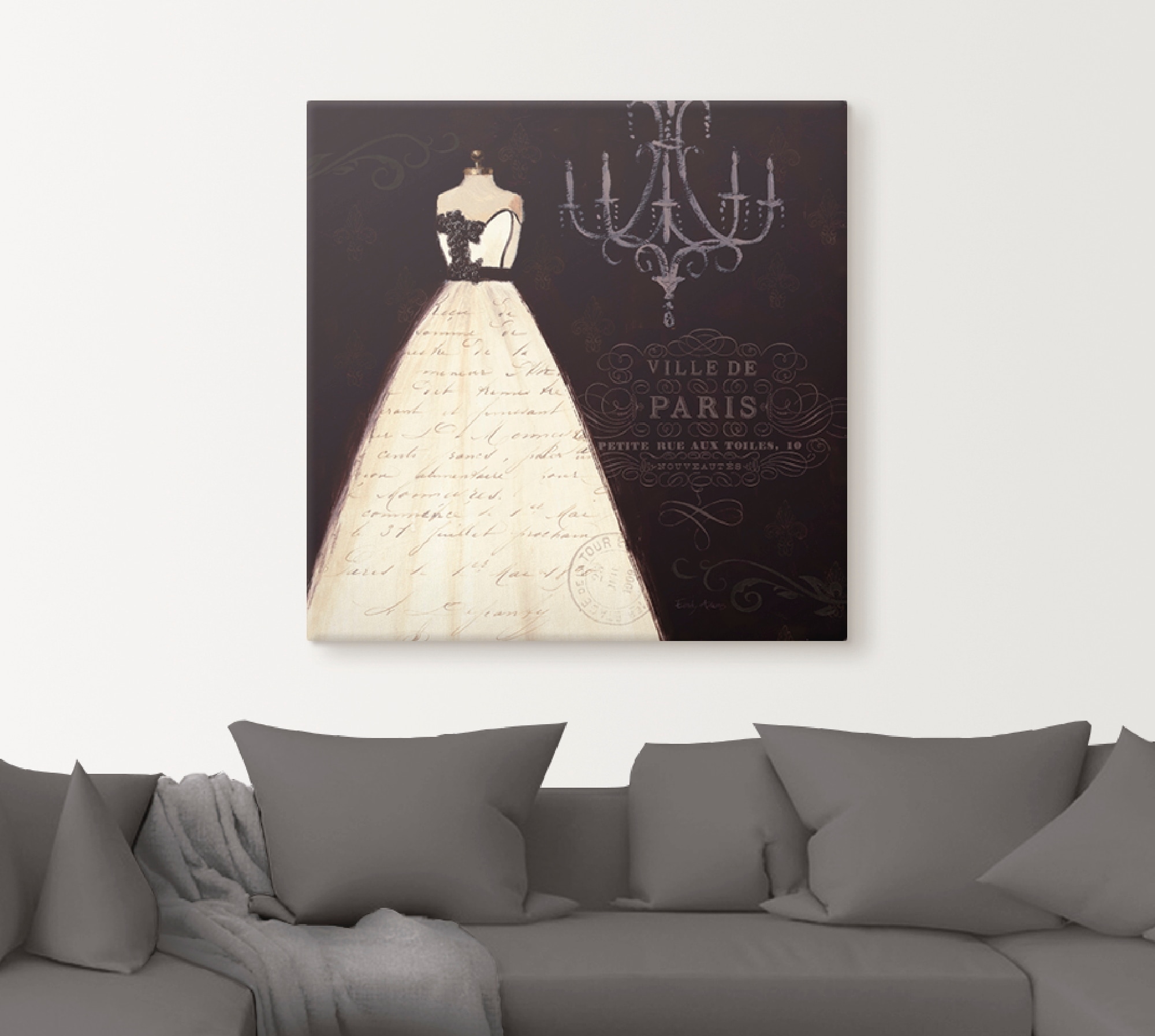 Artland Leinwandbild "Französisches Modelabel I" Mode 1 Stk. tlg. auf Holzr günstig online kaufen