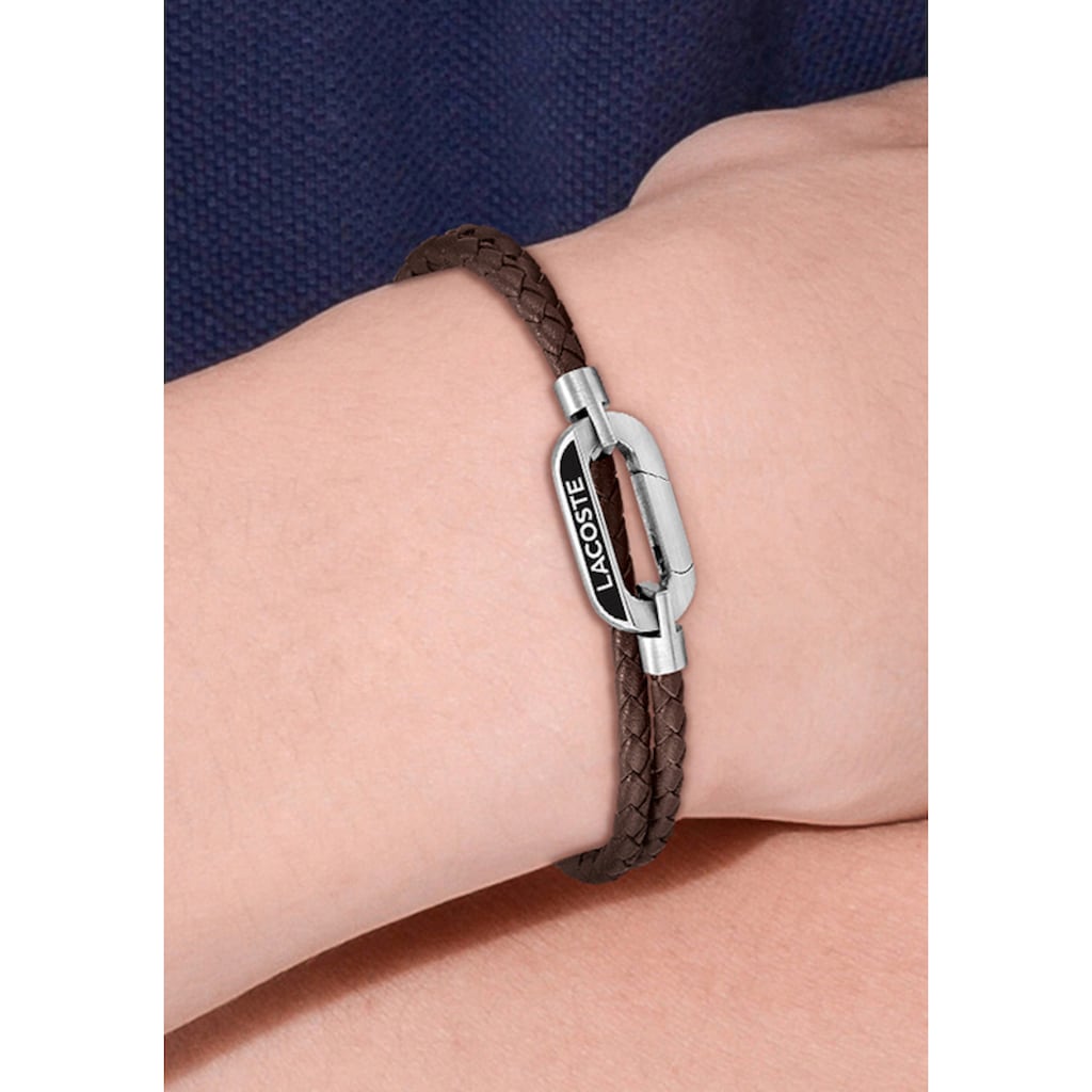 Lacoste Armband »Schmuck Edelstahl Armschmuck Lederarmband STARBOARD«